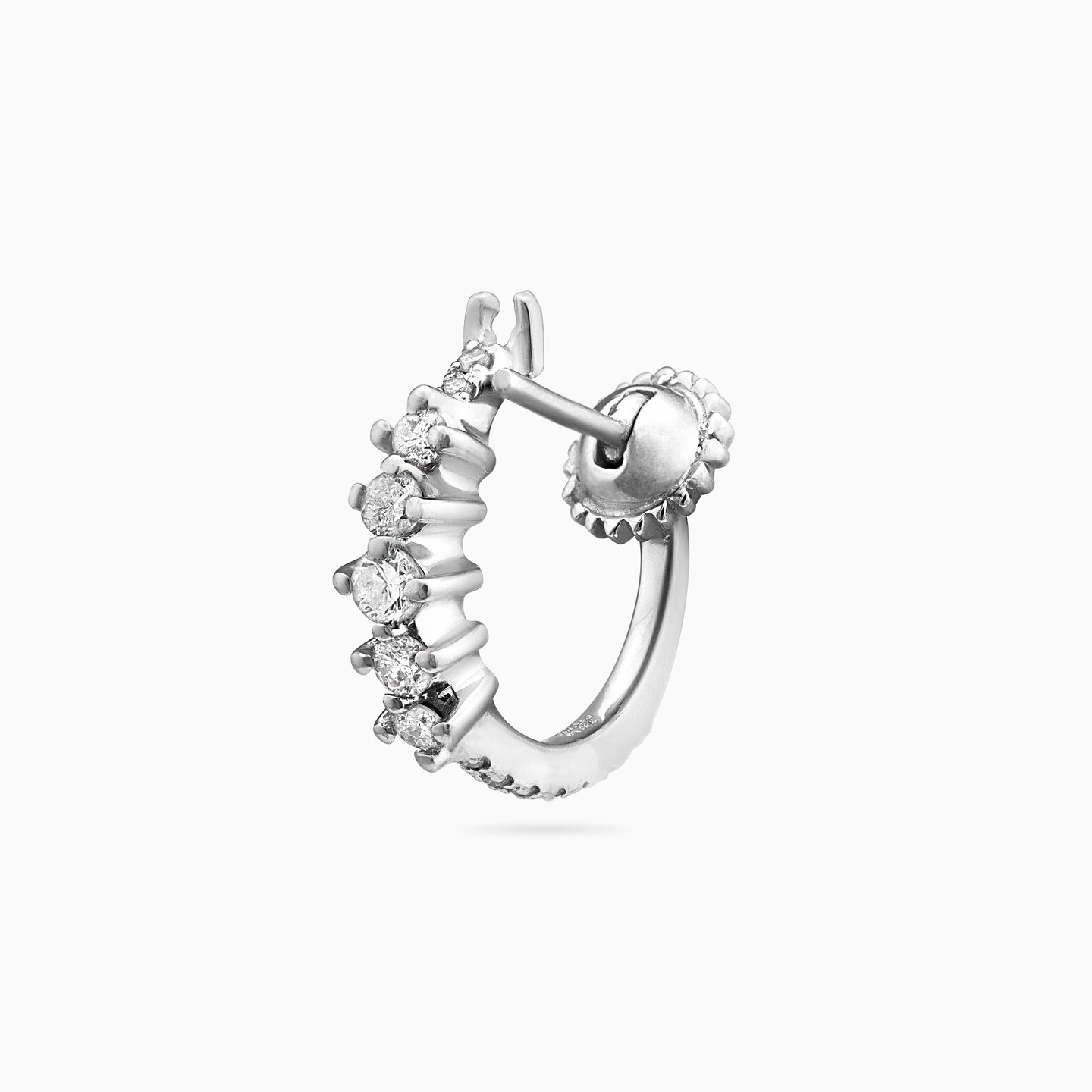 Plait Diamond Hoop Earrings in 18K Gold - 4 Plait Diamond Hoop Earrings in 18K Gold - 4