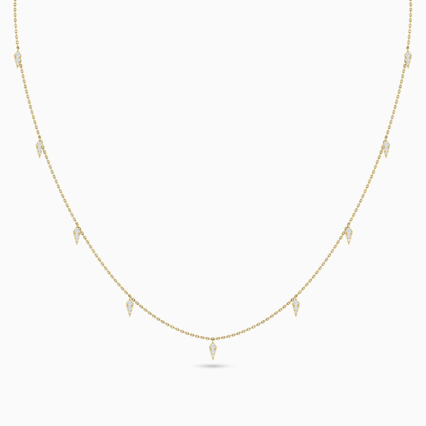 Rhombus Diamond Chain Necklace in 18K Gold Rhombus Diamond Chain Necklace in 18K Gold