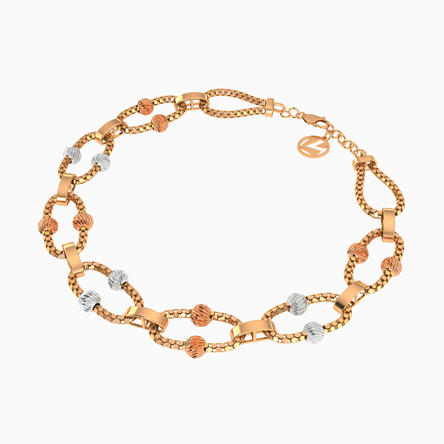 Links Chain Bracelet in 21K Gold - 2 Links Chain Bracelet in 21K Gold - 2
