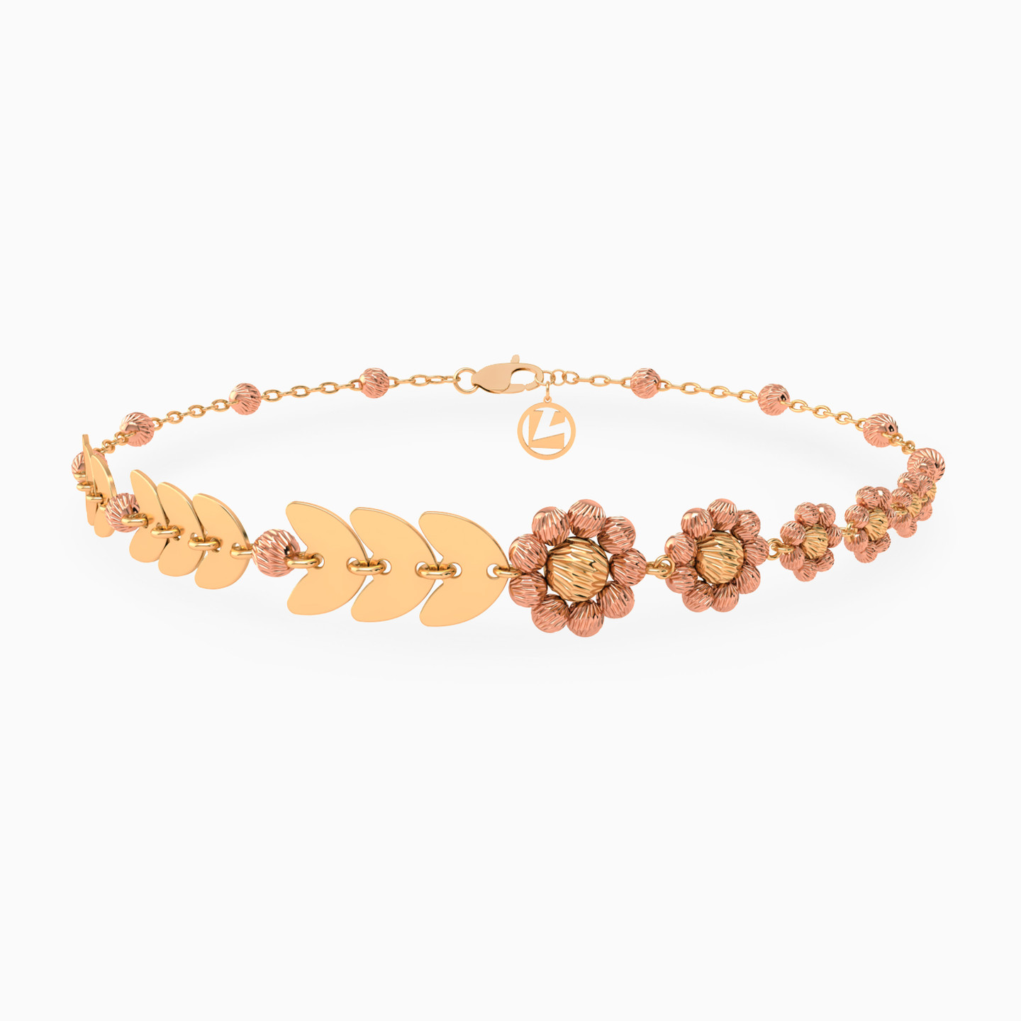 Flower Chain Bracelet in 21K Gold Flower Chain Bracelet in 21K Gold