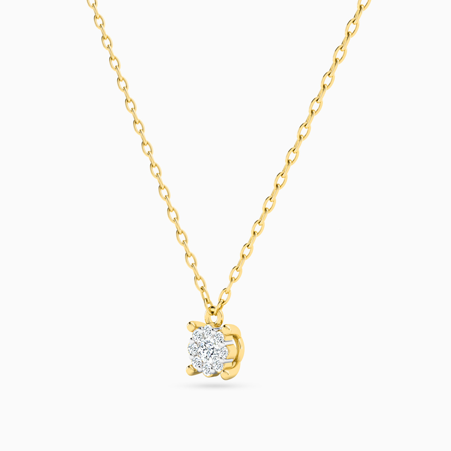 Circle Diamonds Necklace In 18K Gold - 2