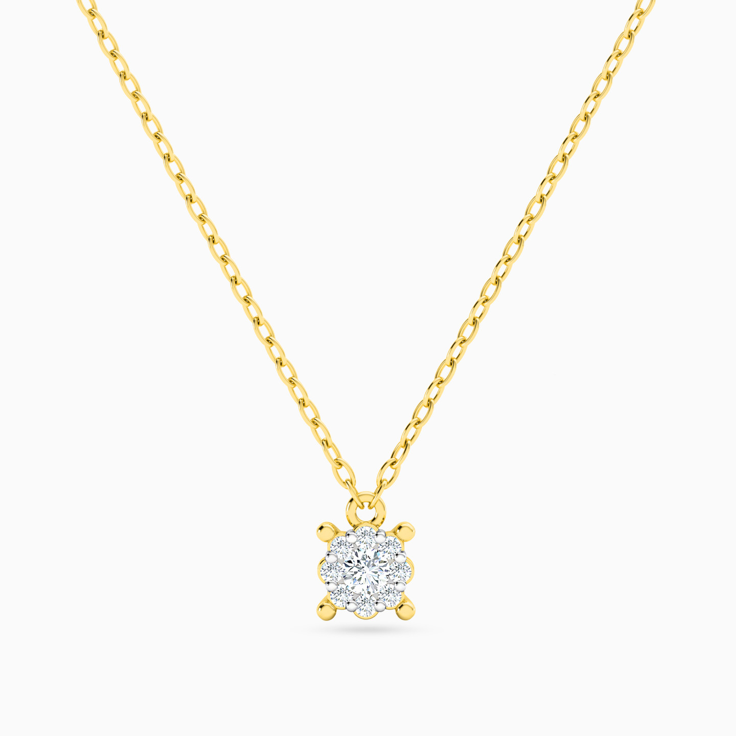 18K Gold Diamond Pendant Necklace