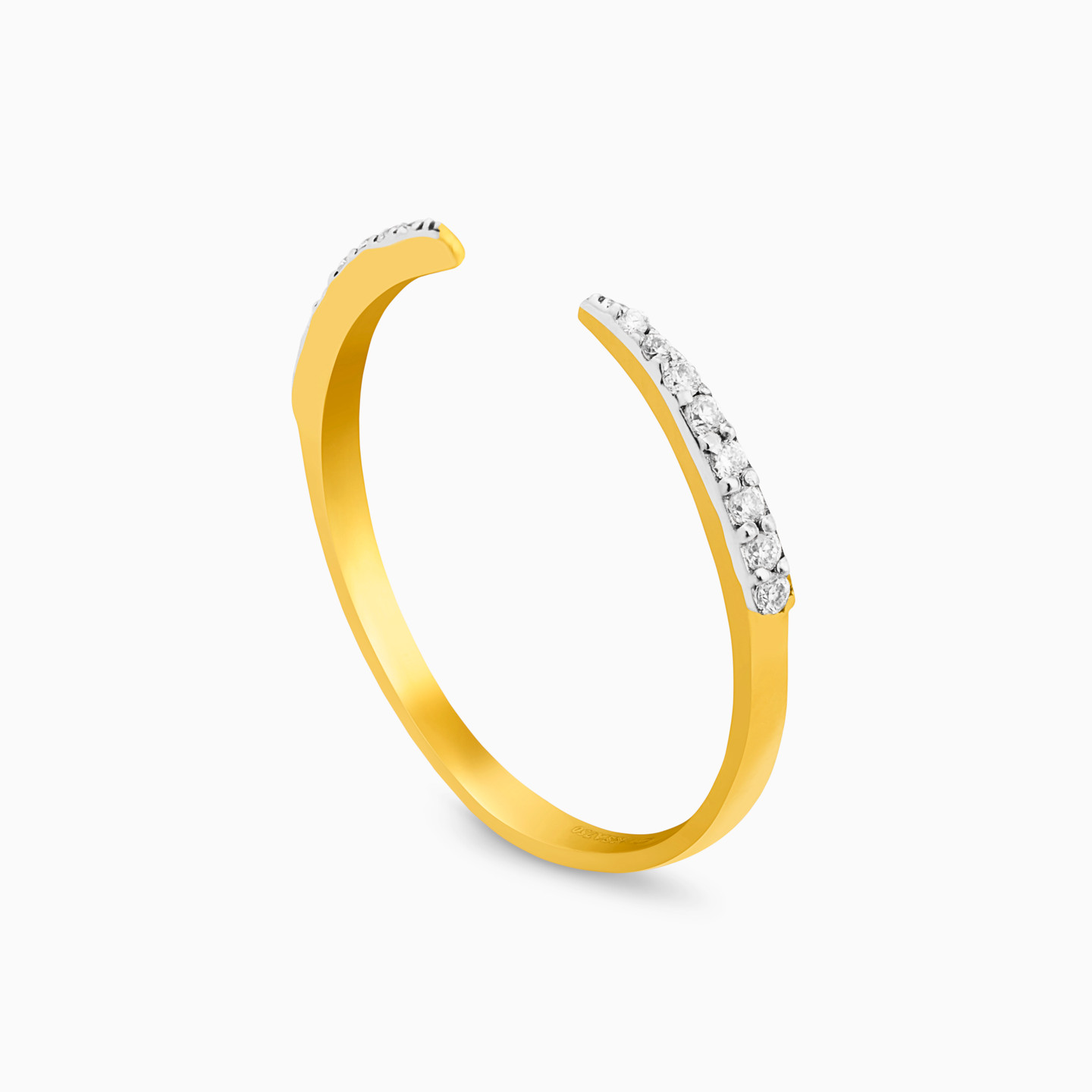 Brilliant Diamonds Two headed Ring in 18K Gold - 3 Brilliant Diamonds Two headed Ring in 18K Gold - 3