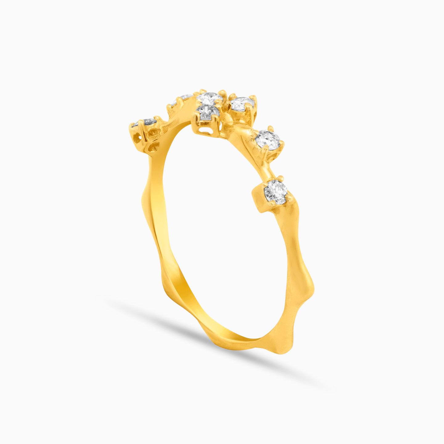 18K Gold Diamond Statement Ring - 2