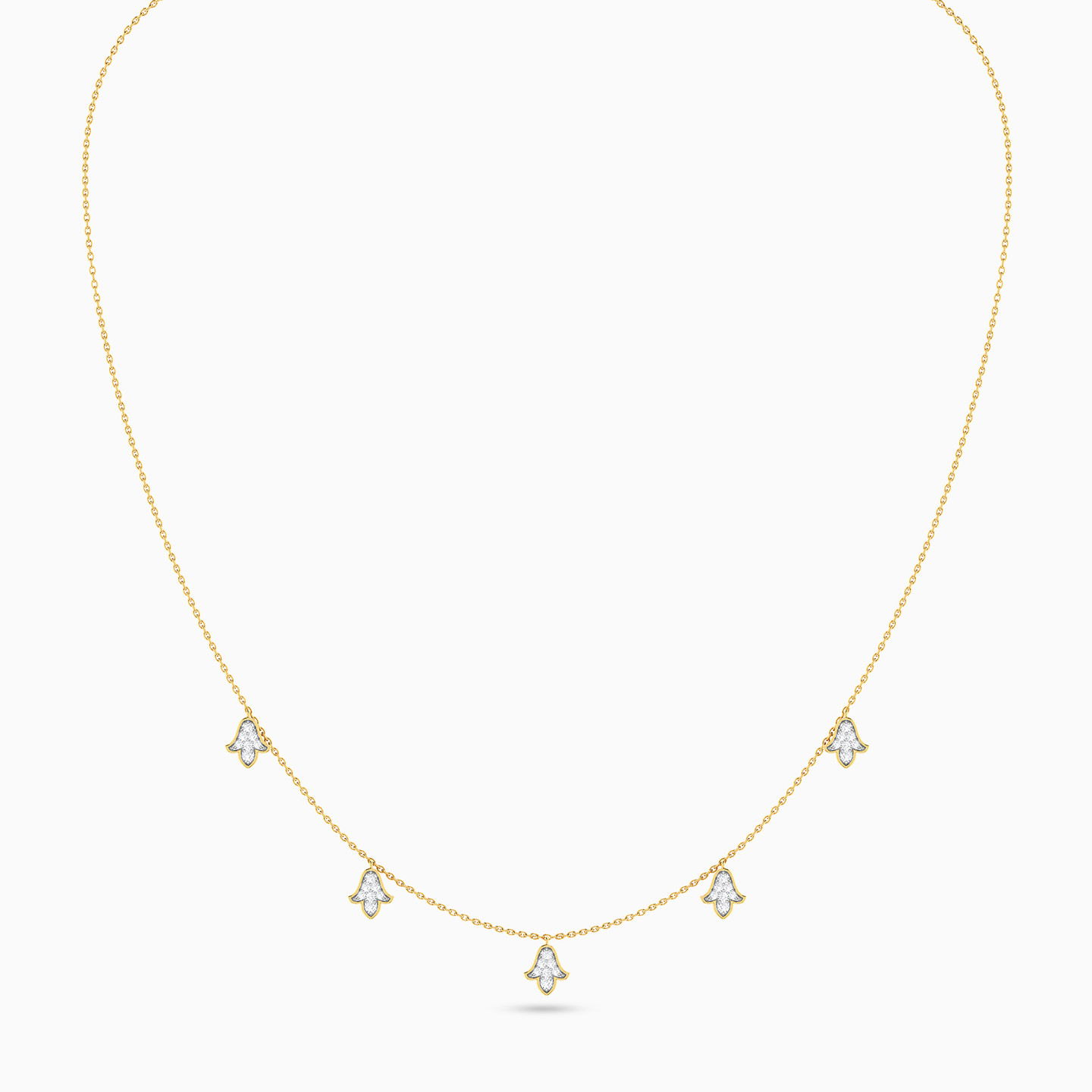 Leaf Diamond Chain Necklace in 18K Gold Leaf Diamond Chain Necklace in 18K Gold