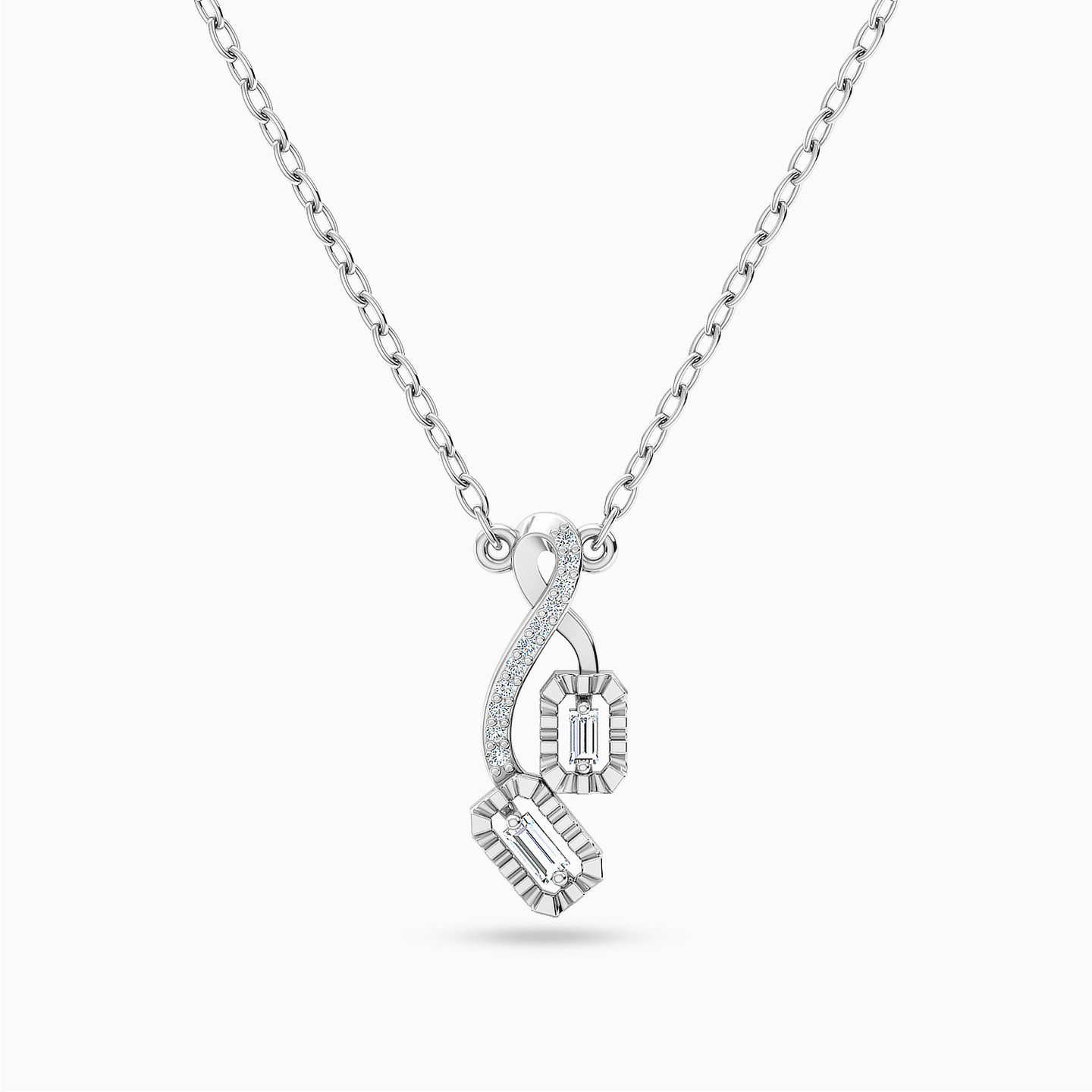 Ribbon Diamond Necklace in 18K Gold Ribbon Diamond Necklace in 18K Gold