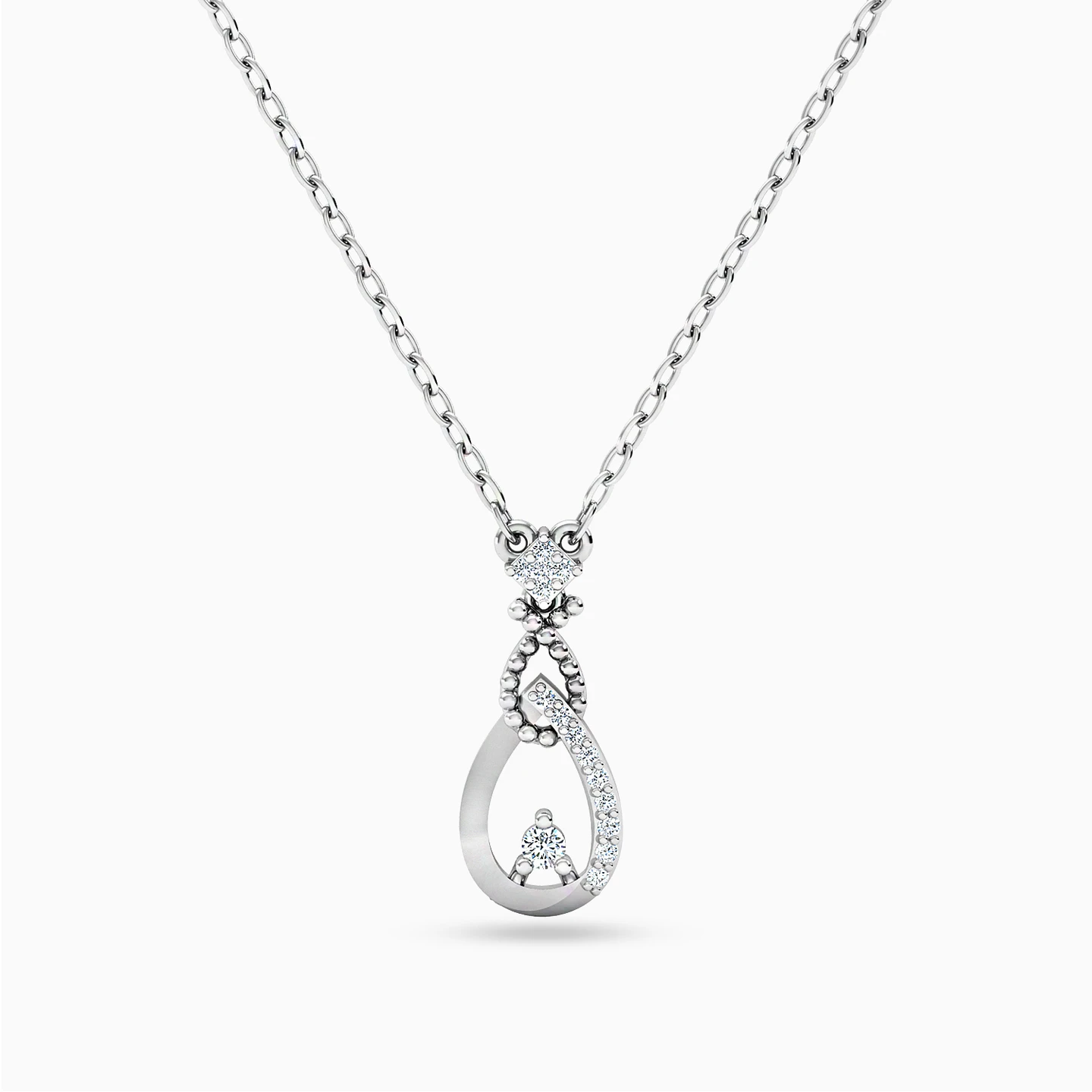 Pear Diamond Necklace in 18K Gold Pear Diamond Necklace in 18K Gold