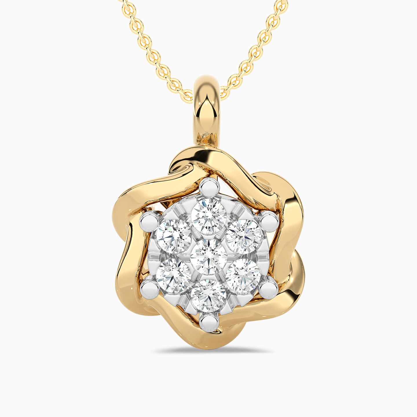 Flower Diamond Necklace in 18K Gold Flower Diamond Necklace in 18K Gold