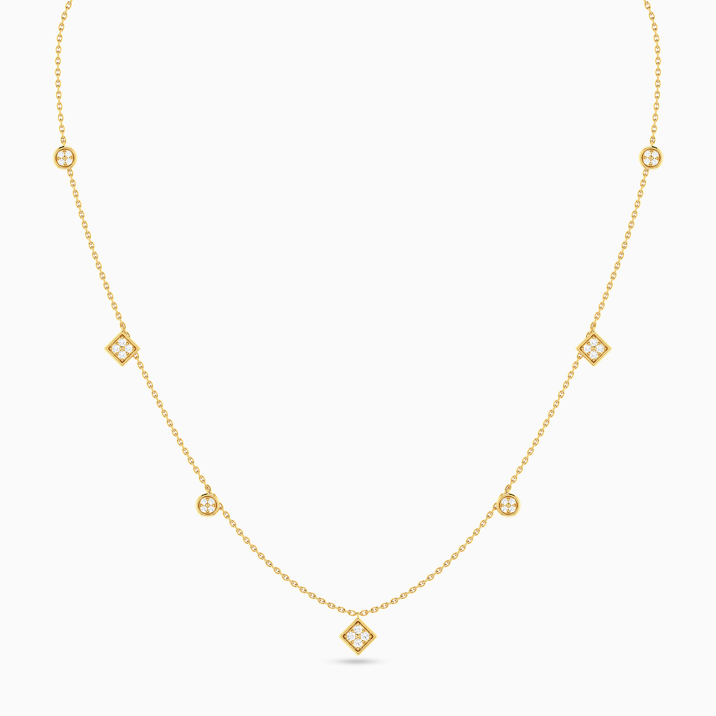 18K Gold Diamond Chain Necklace