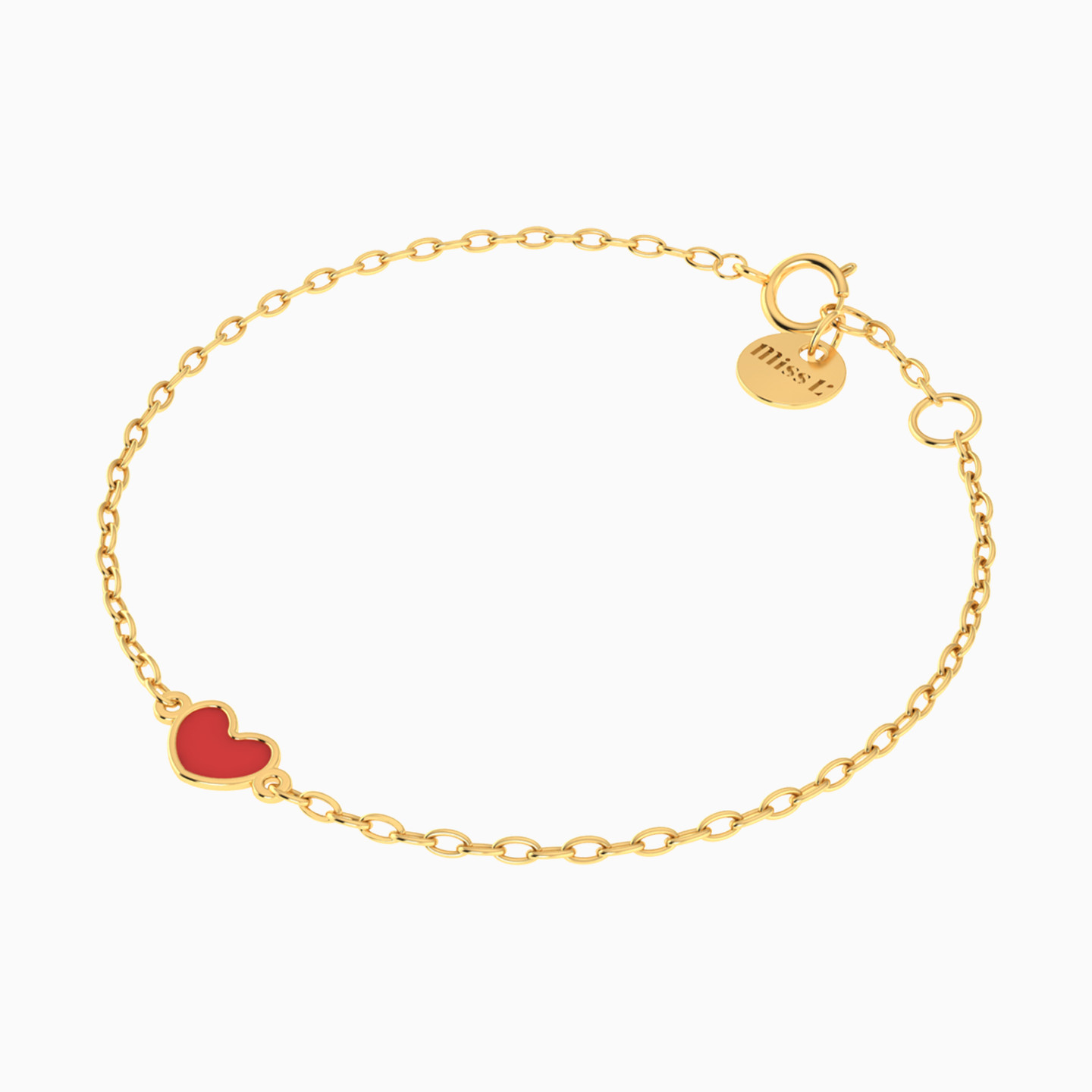 Kids Heart Chain Bracelet in 18K Gold - 2