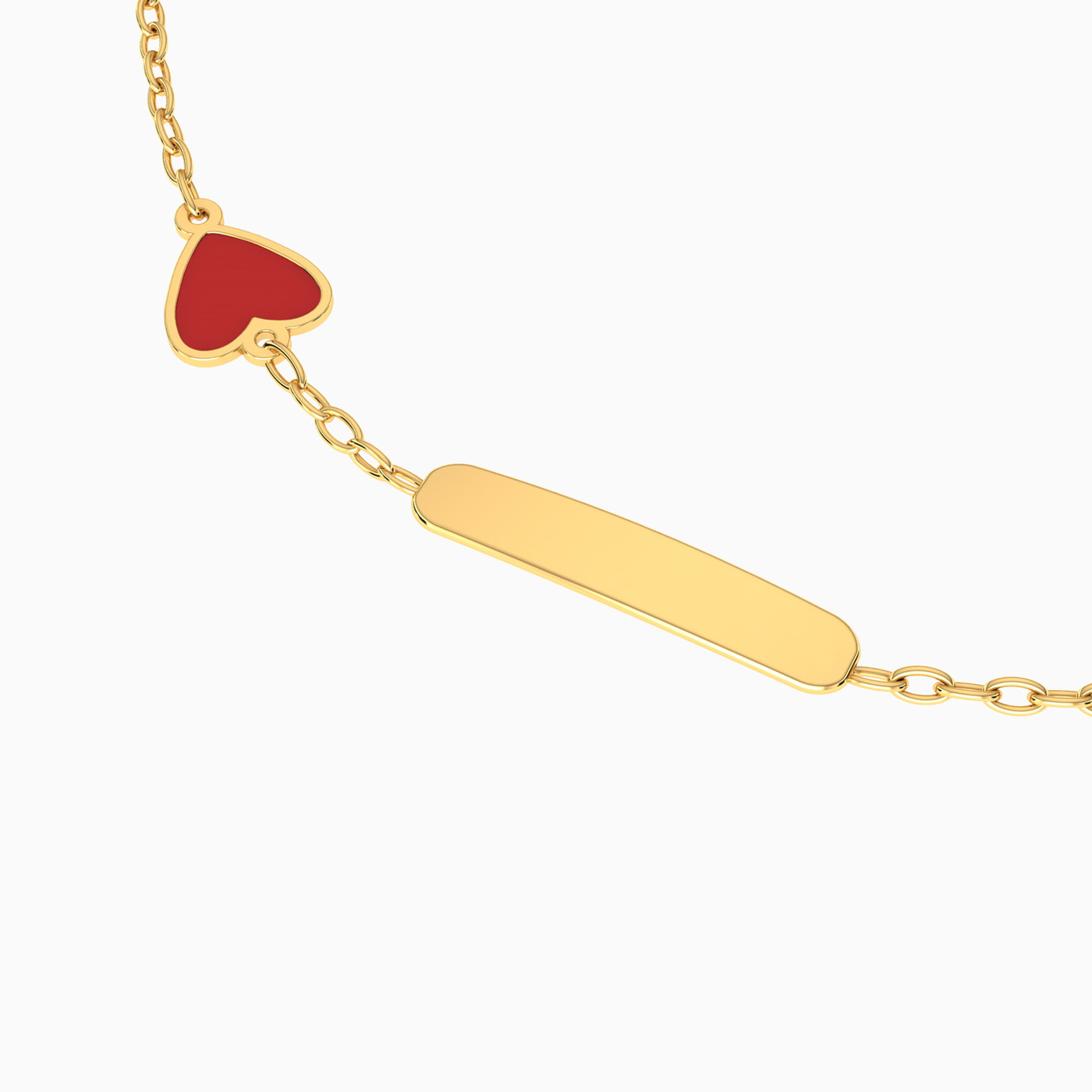 Kids Heart Chain Bracelet in 18K Gold - 3 Kids Heart Chain Bracelet in 18K Gold - 3