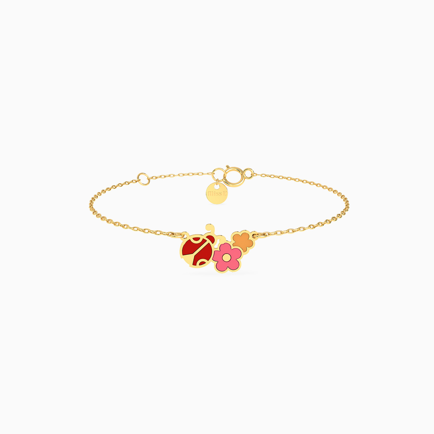 Kids Ladybug Chain Bracelet in 18K Gold Kids Ladybug Chain Bracelet in 18K Gold