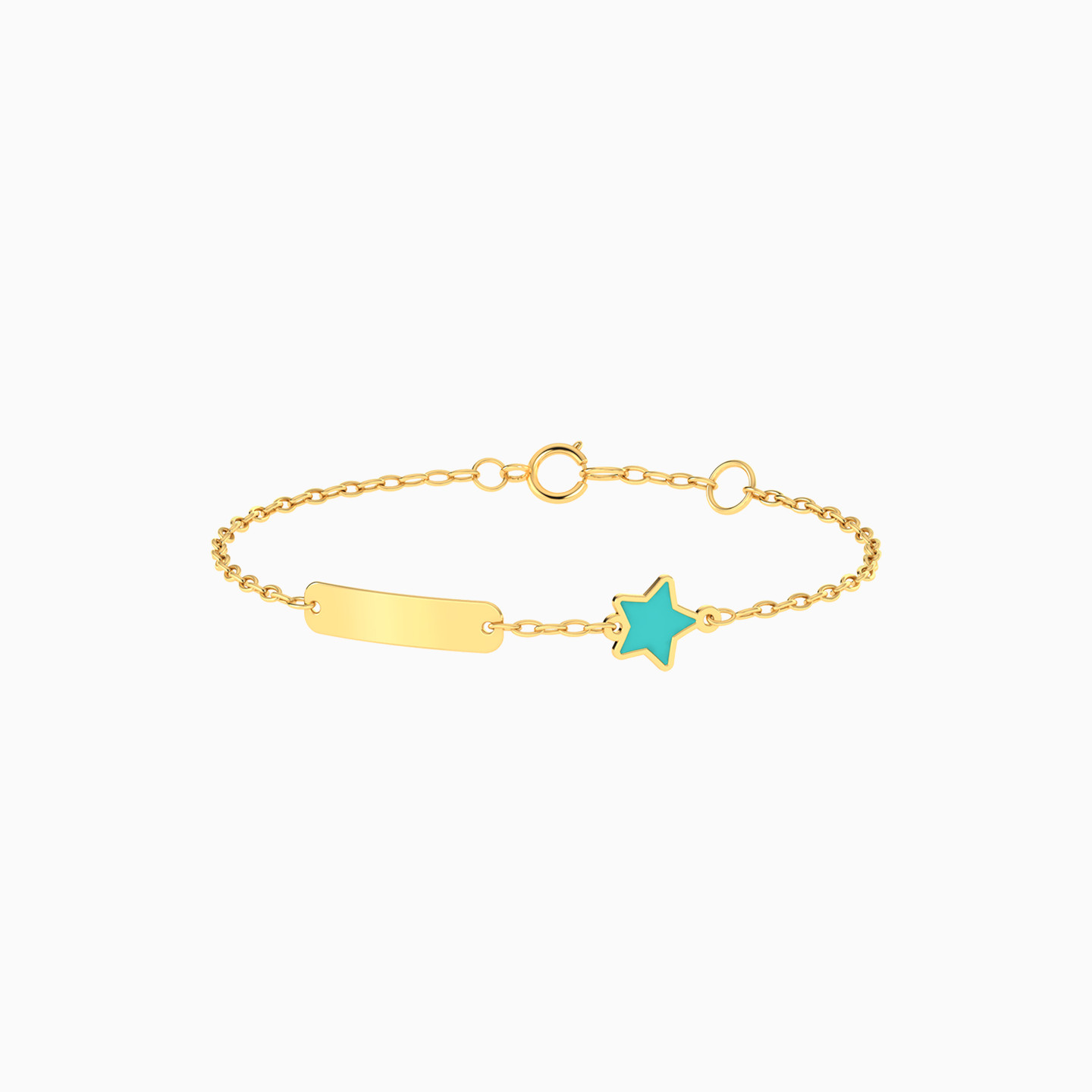 Kids 18K Gold Enamel Coated Chain Bracelet