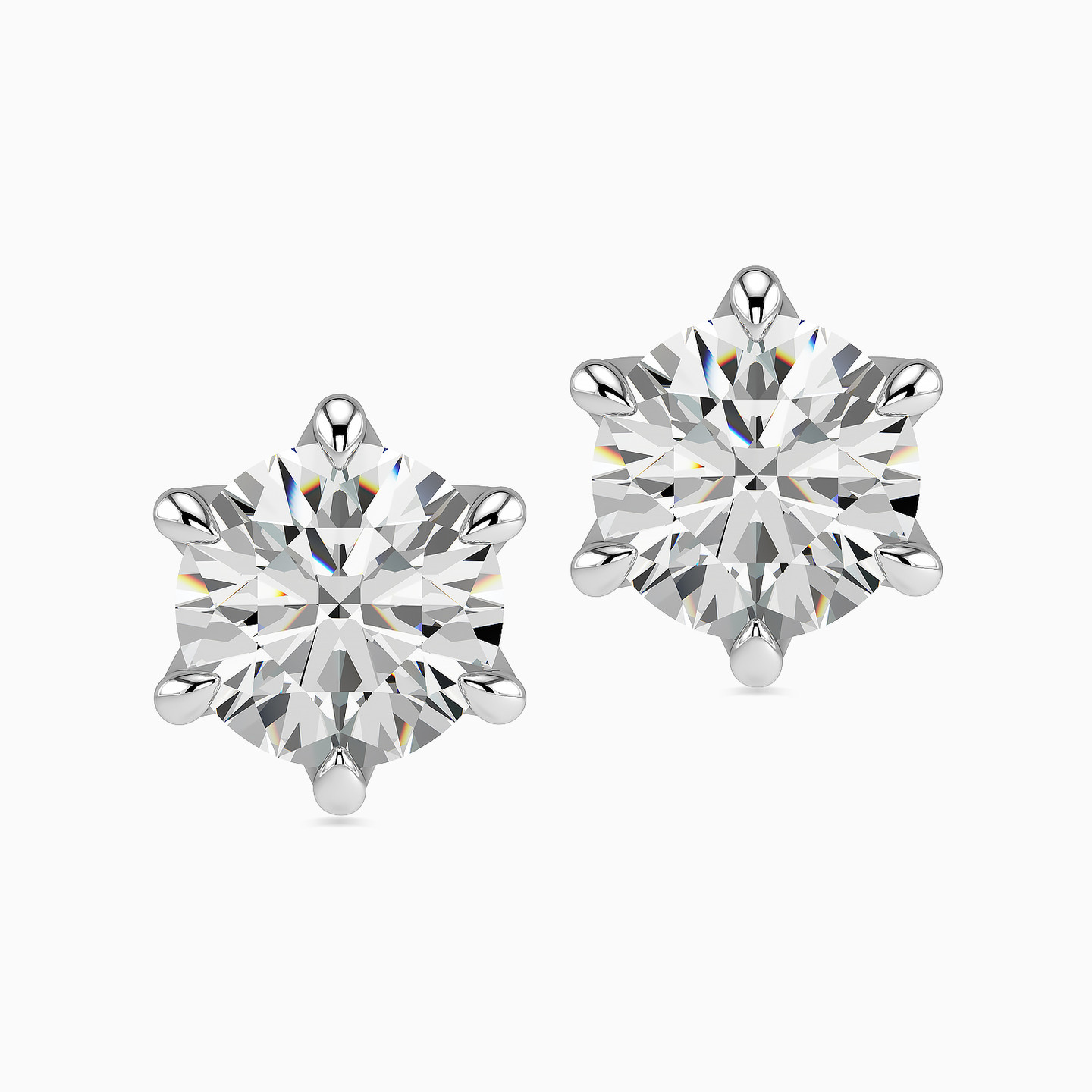 18K Gold Diamond Stud Earrings