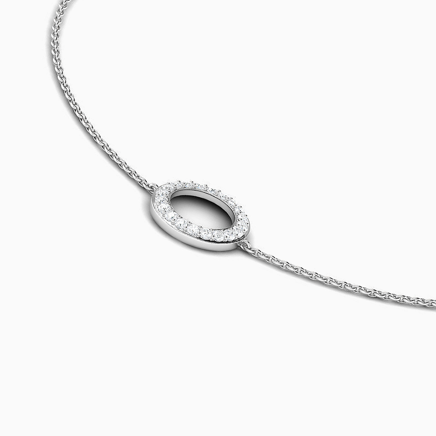 Circle Diamond Chain Bracelet in 18K Gold - 3 Circle Diamond Chain Bracelet in 18K Gold - 3