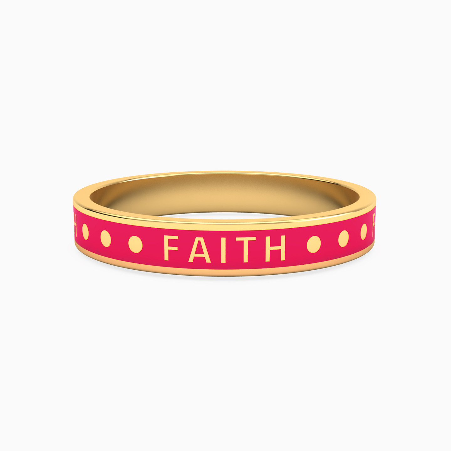 خاتم "Faith" مطلي بالمينا عيار 18 قيراط خاتم "Faith" مطلي بالمينا عيار 18 قيراط