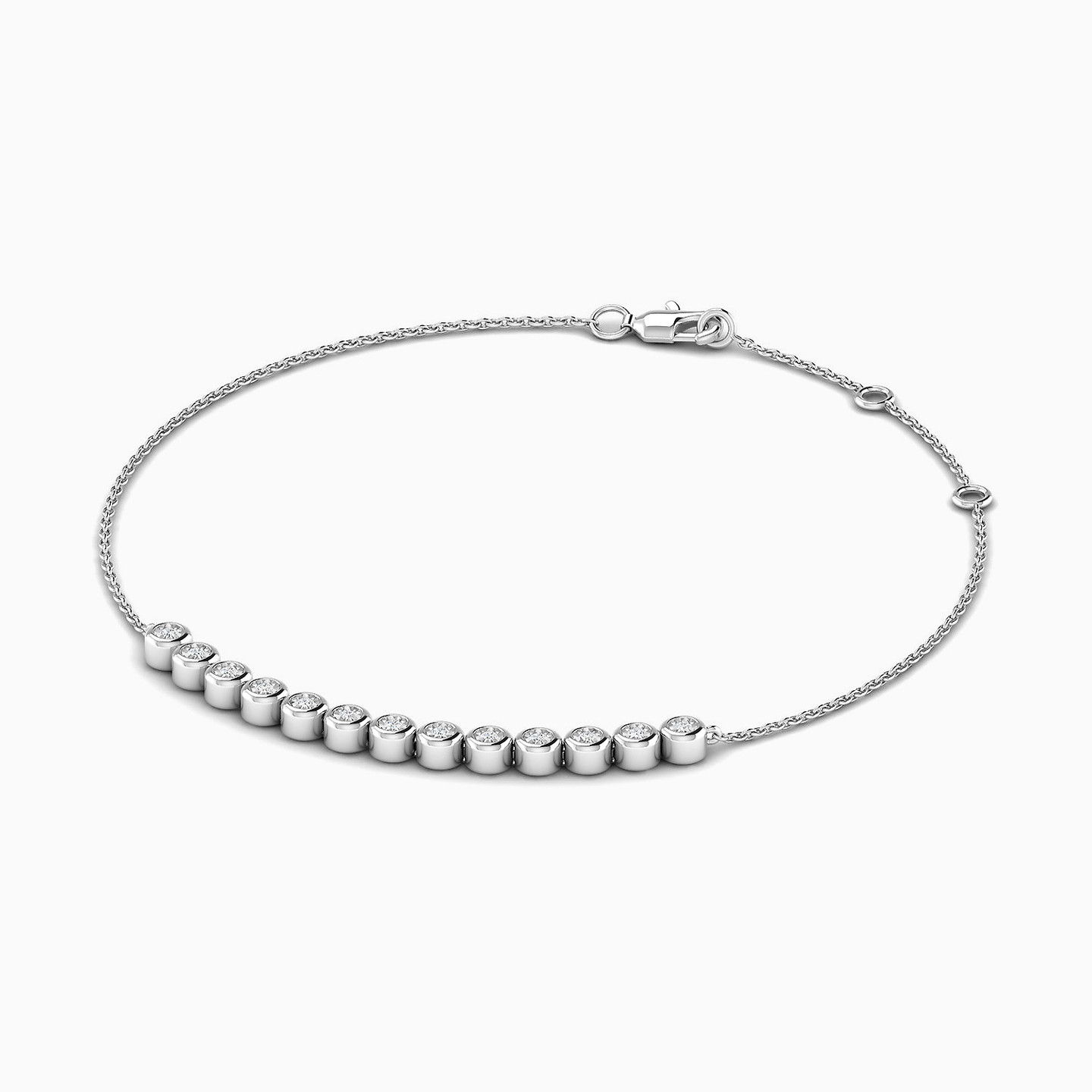 18K Gold Diamond Chain Bracelet - 3