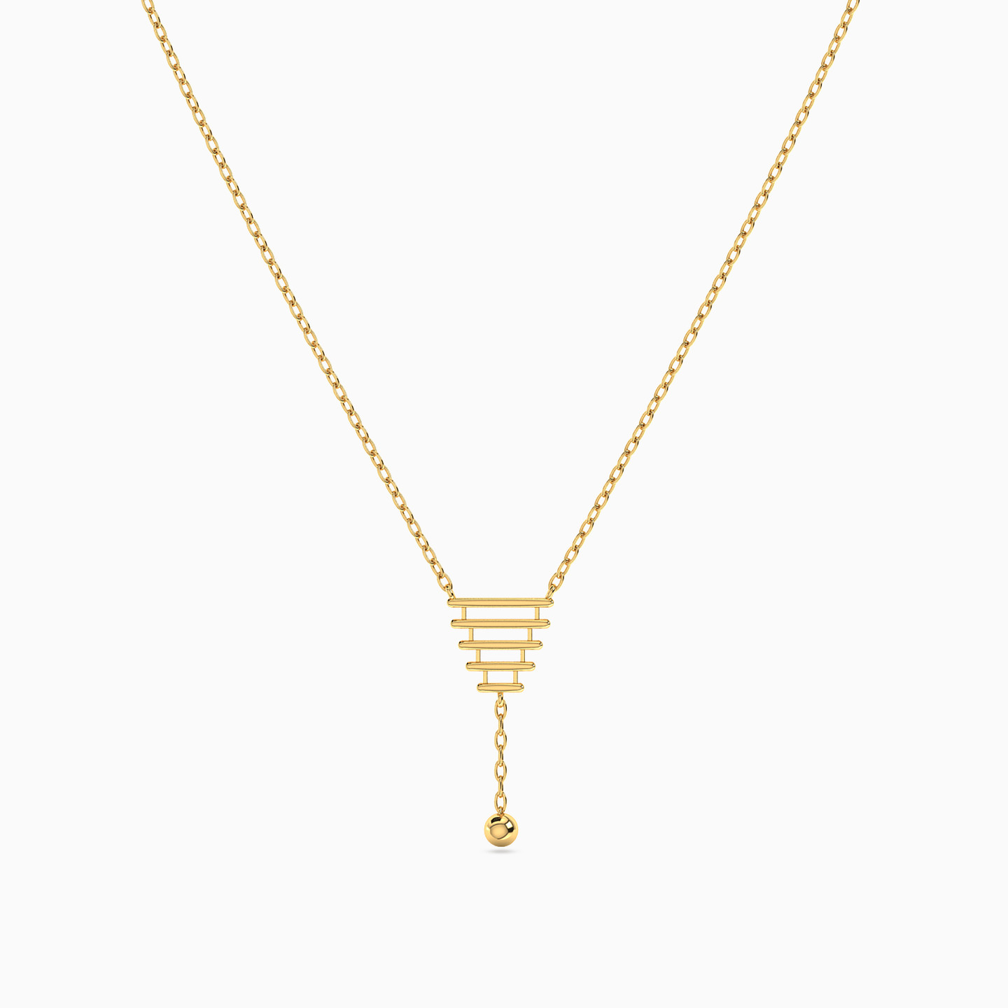 Bars Necklace In 18K Gold - 3 Bars Necklace In 18K Gold - 3