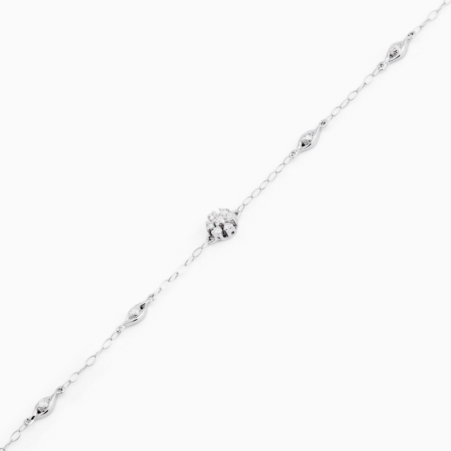 18K Gold Diamond Chain Bracelet - 3