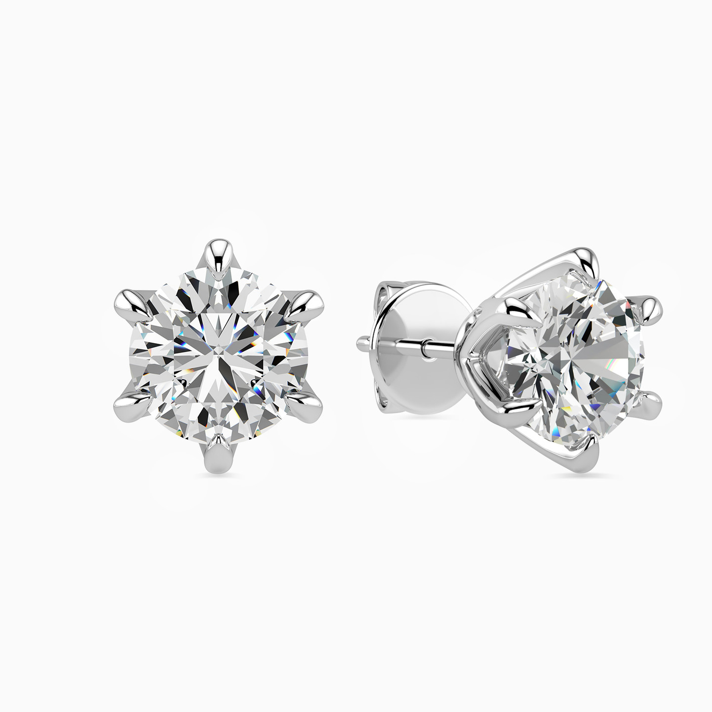 Diamond Stud Earrings in 18K Gold - 2