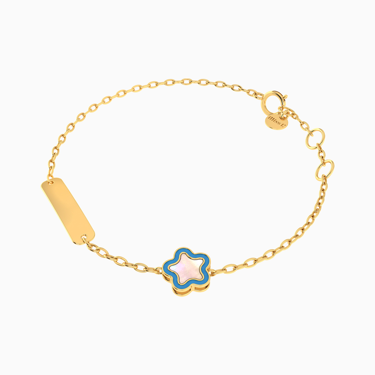 Kids Flower Chain Bracelet in 18K Gold - 2