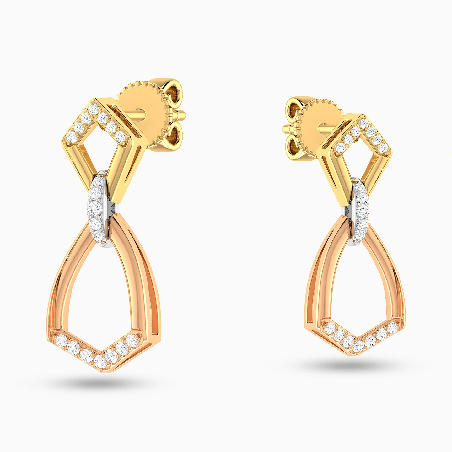 Bell Diamond Drop Earrings in 18K Gold - 3 Bell Diamond Drop Earrings in 18K Gold - 3