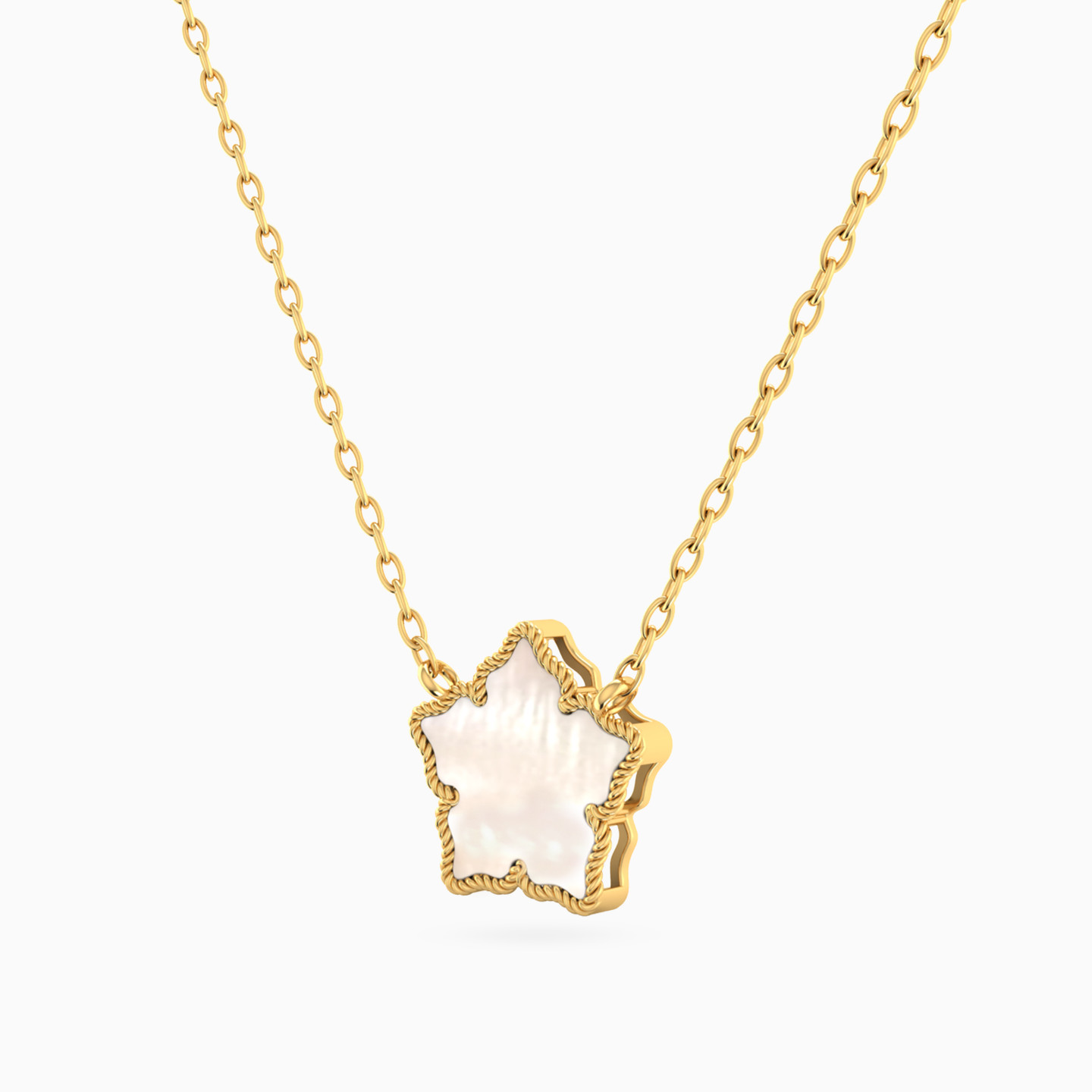 Kids Flower Enamel Coated Necklace in 18K Gold - 2 Kids Flower Enamel Coated Necklace in 18K Gold - 2