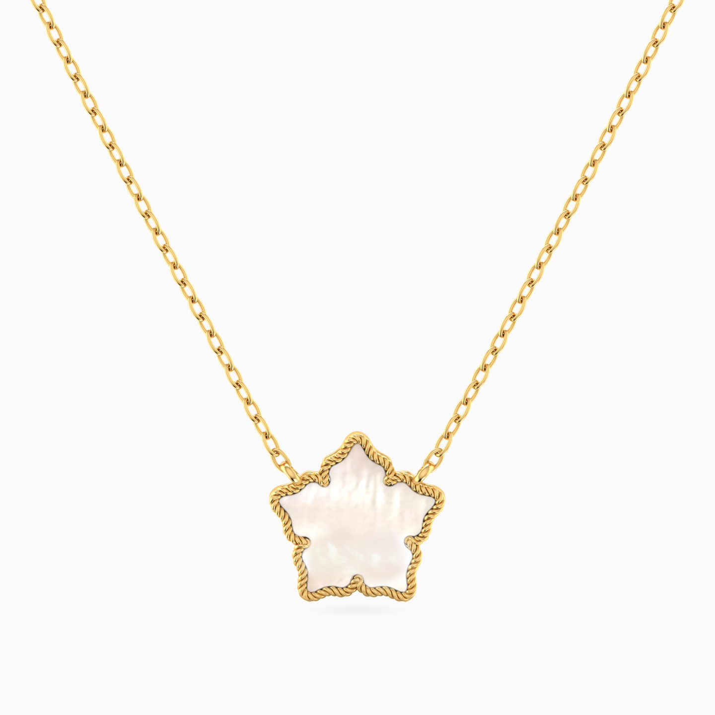 Kids Flower Enamel Coated Necklace in 18K Gold Kids Flower Enamel Coated Necklace in 18K Gold