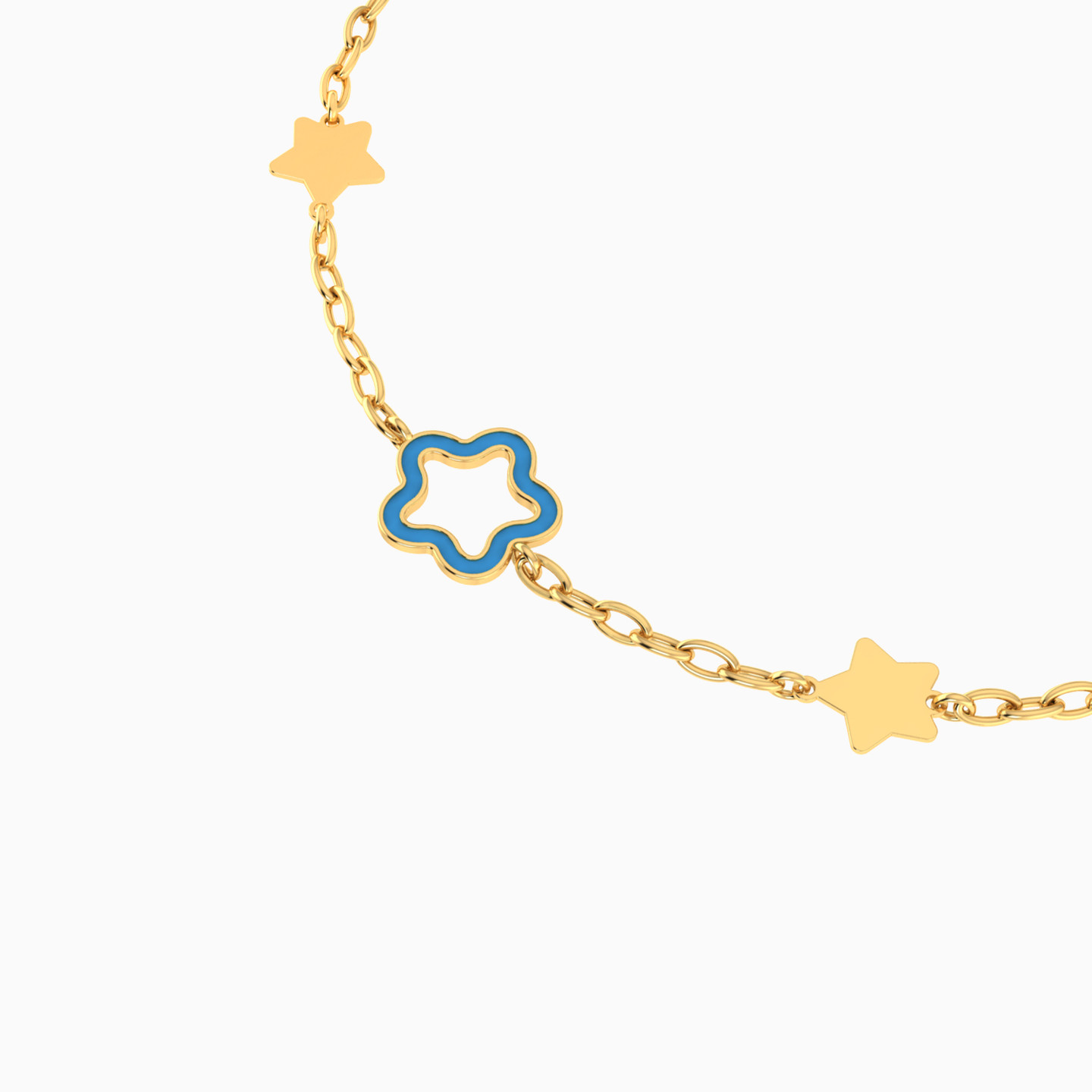 Kids Flower Chain Bracelet in 18K Gold - 3 Kids Flower Chain Bracelet in 18K Gold - 3