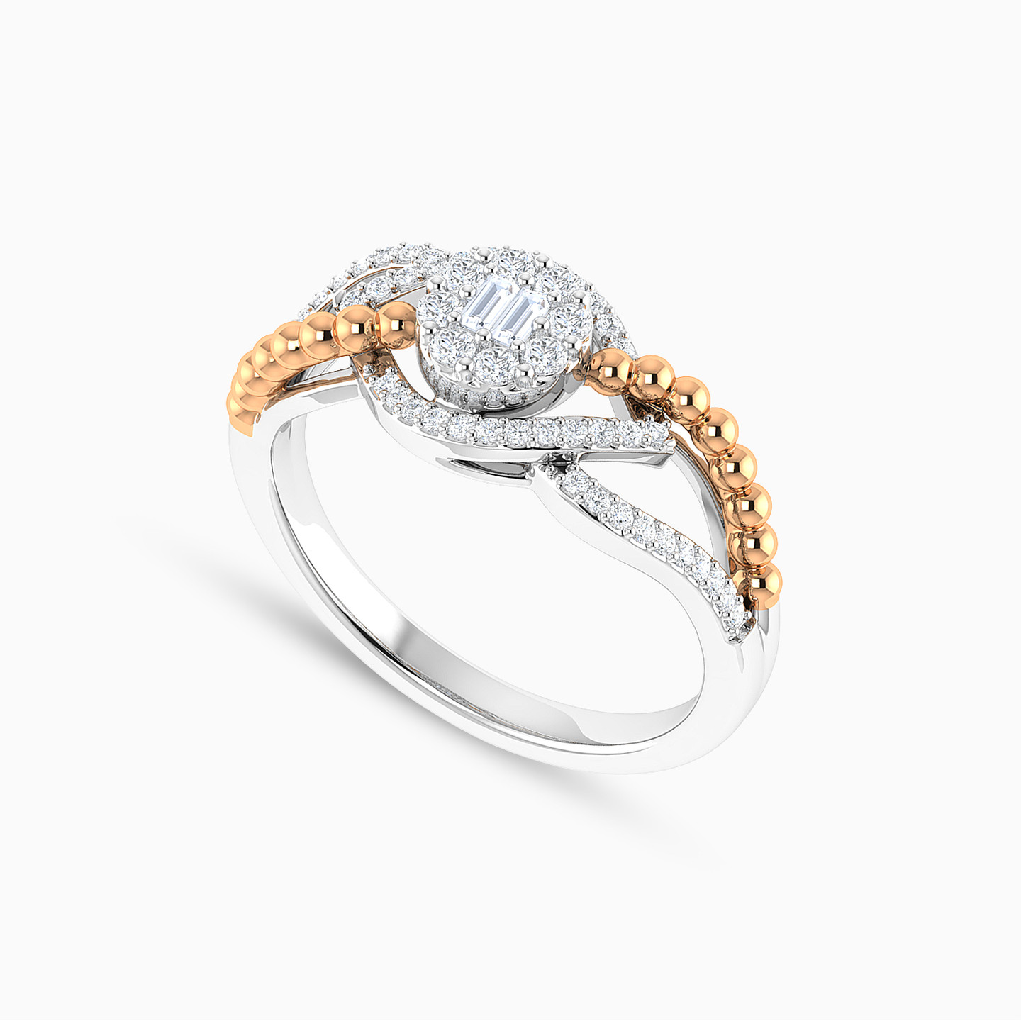 Circle Diamond Ring in 18K Gold - 2 Circle Diamond Ring in 18K Gold - 2