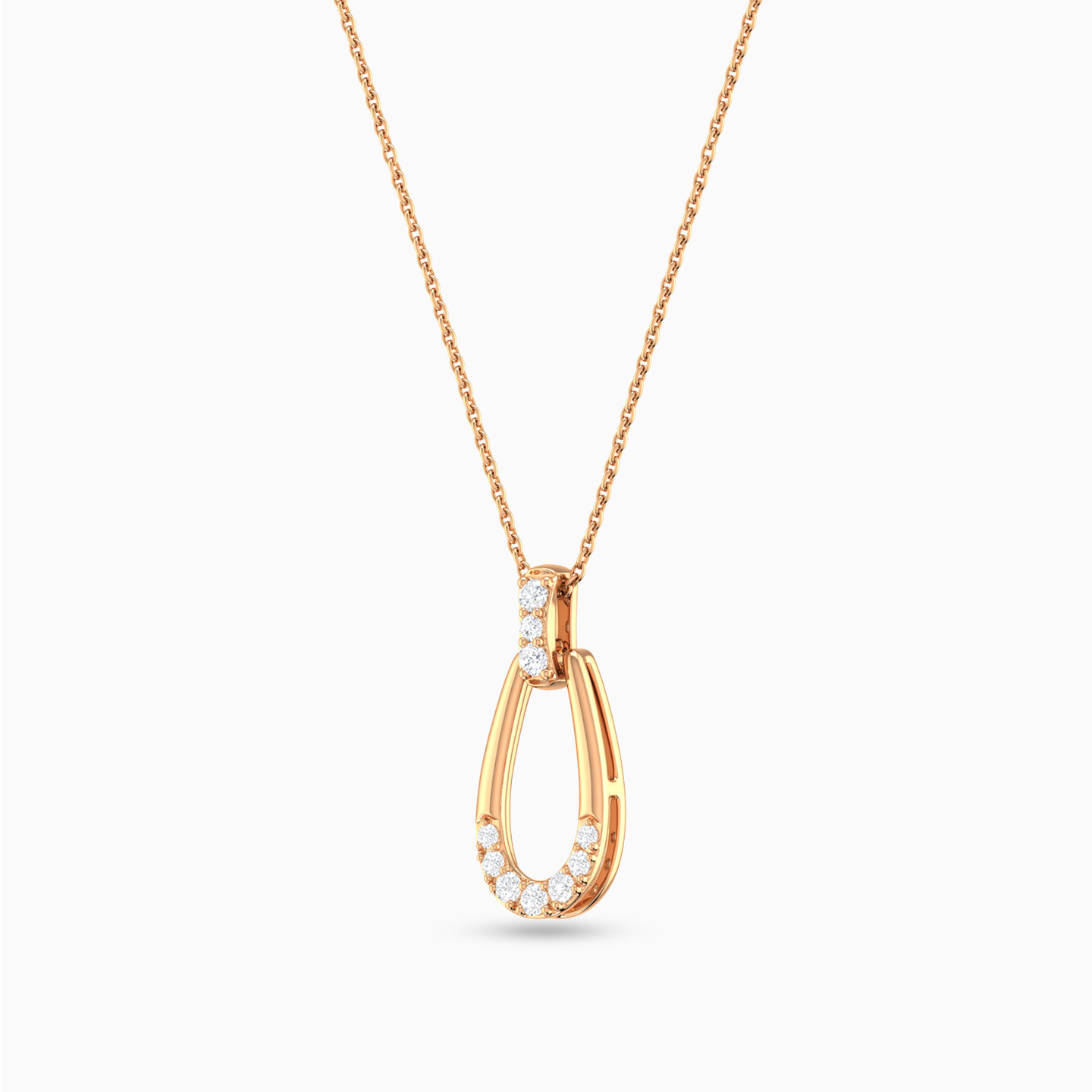 18K Gold Diamond Pendant Necklace - 2