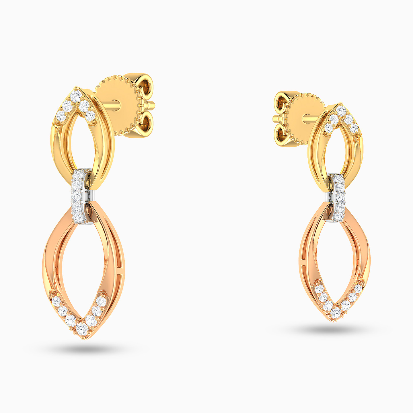 Marquise Diamond Drop Earrings in 18K Gold - 4 Marquise Diamond Drop Earrings in 18K Gold - 4