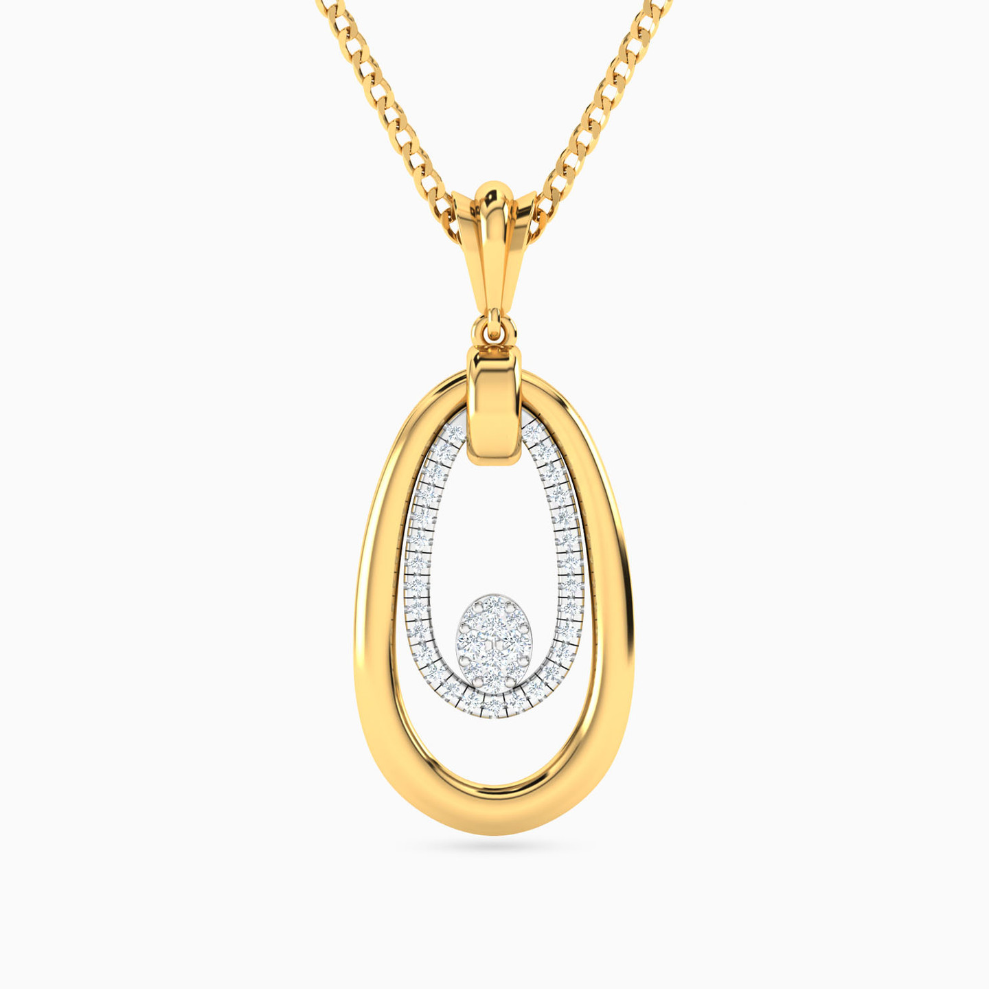Pear Diamond Necklace in 18K Gold Pear Diamond Necklace in 18K Gold