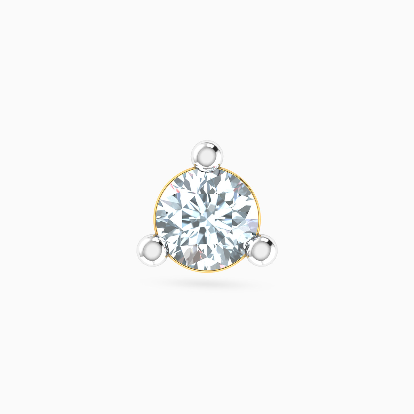 Brilliant Diamonds Nose Pin Piercing in 18K Gold Brilliant Diamonds Nose Pin Piercing in 18K Gold