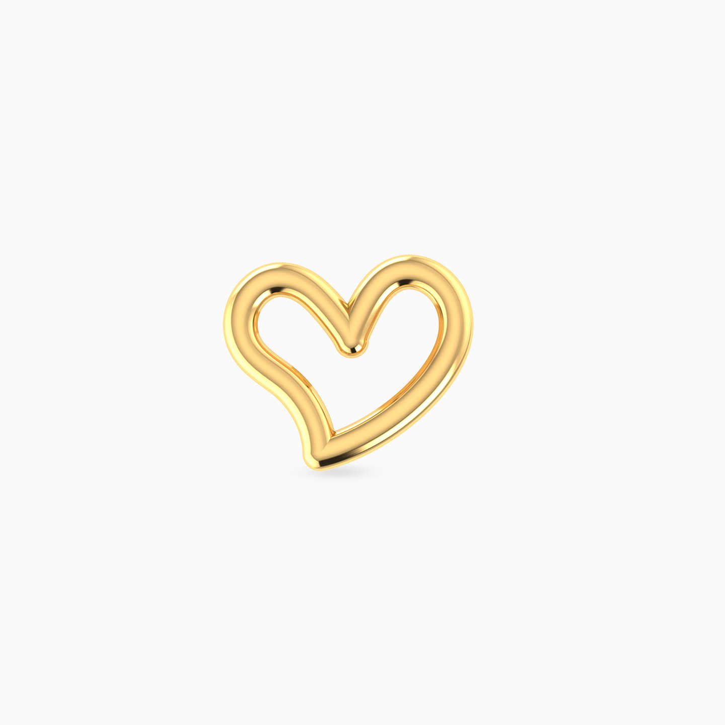 Heart Nose Pin Piercing in 18K Gold Heart Nose Pin Piercing in 18K Gold