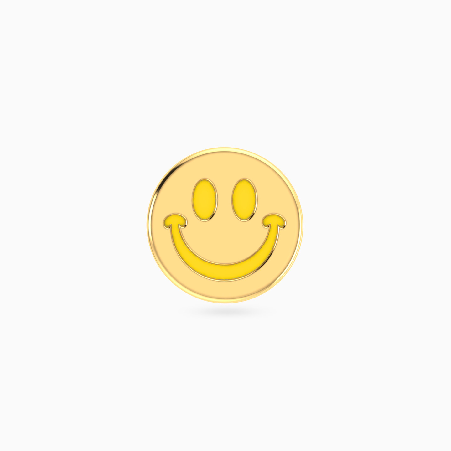 Smiley Enamel Coated Nose Pin Piercing in 18K Gold Smiley Enamel Coated Nose Pin Piercing in 18K Gold