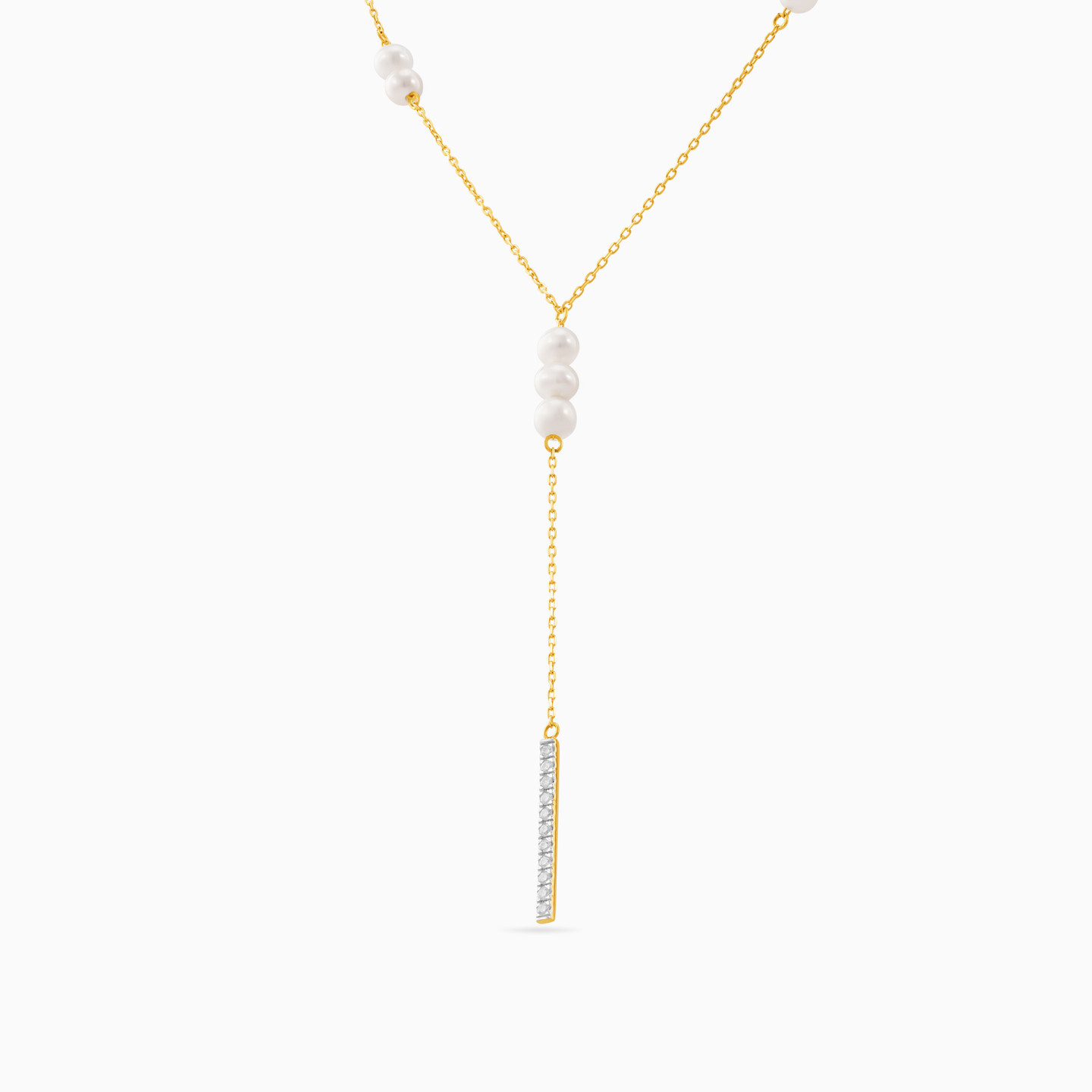 18K Gold Diamond & Pearl Pendant Necklace - 2