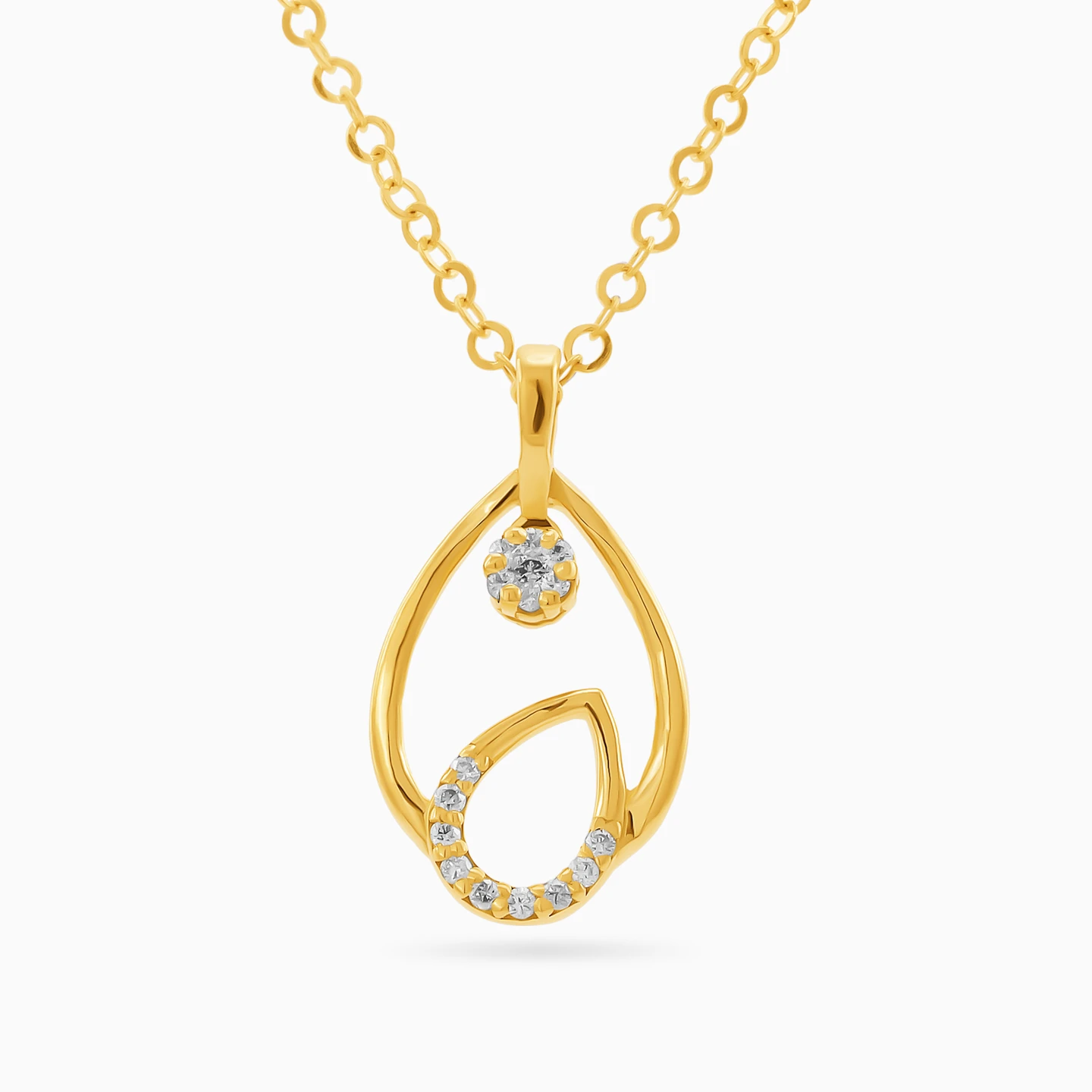 Pear Diamond Necklace in 18K Gold Pear Diamond Necklace in 18K Gold