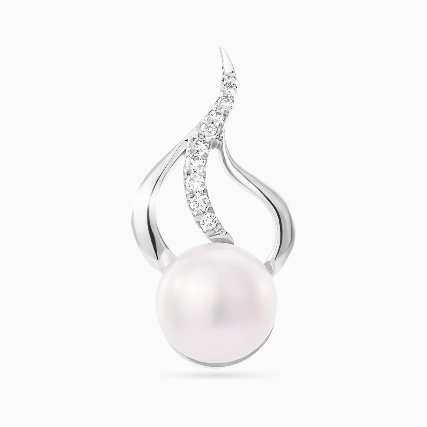 Leaf Diamond & Pearl Half Set in 18K Gold (3 Pieces) - 3