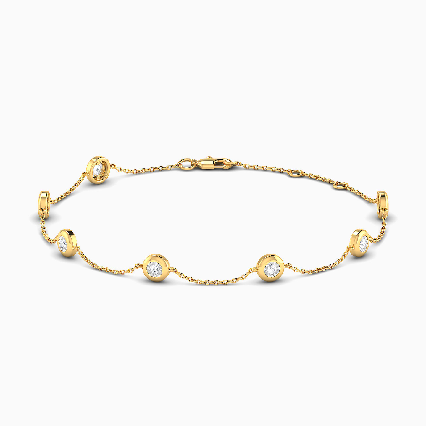 Circle Diamond Chain Bracelet in 18K Gold Circle Diamond Chain Bracelet in 18K Gold