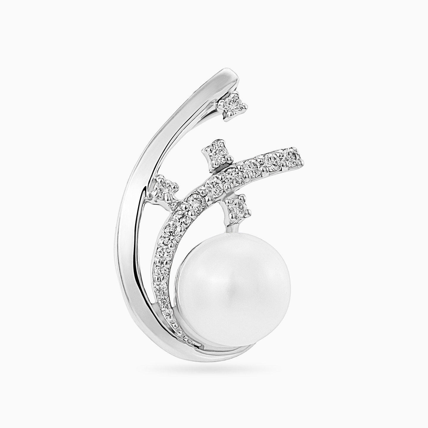 نصف طقم ذهب دوامة عيار 18 قيراط مزين بالألماس واللؤلؤ(3 قطع) - 3 نصف طقم ذهب دوامة عيار 18 قيراط مزين بالألماس واللؤلؤ(3 قطع) - 3