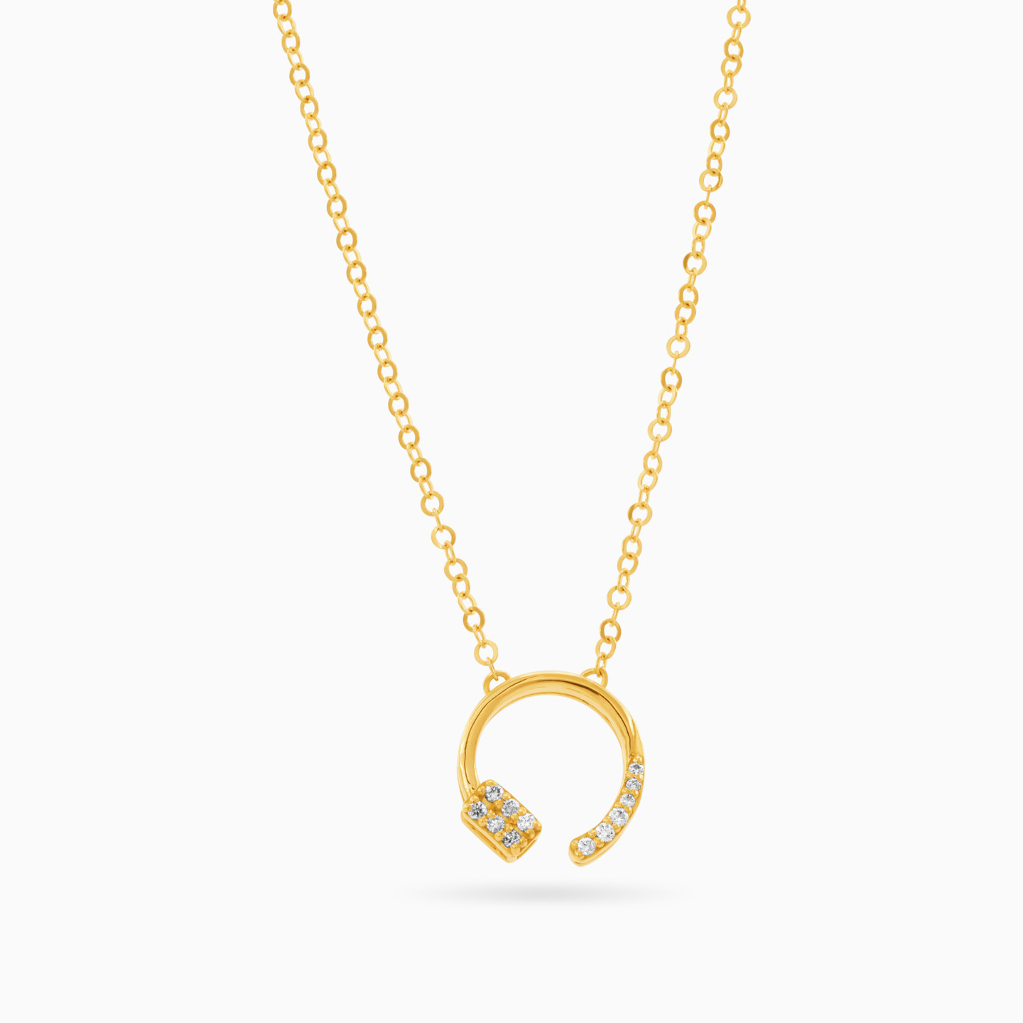 Arc Diamond Necklace in 18K Gold - 3 Arc Diamond Necklace in 18K Gold - 3