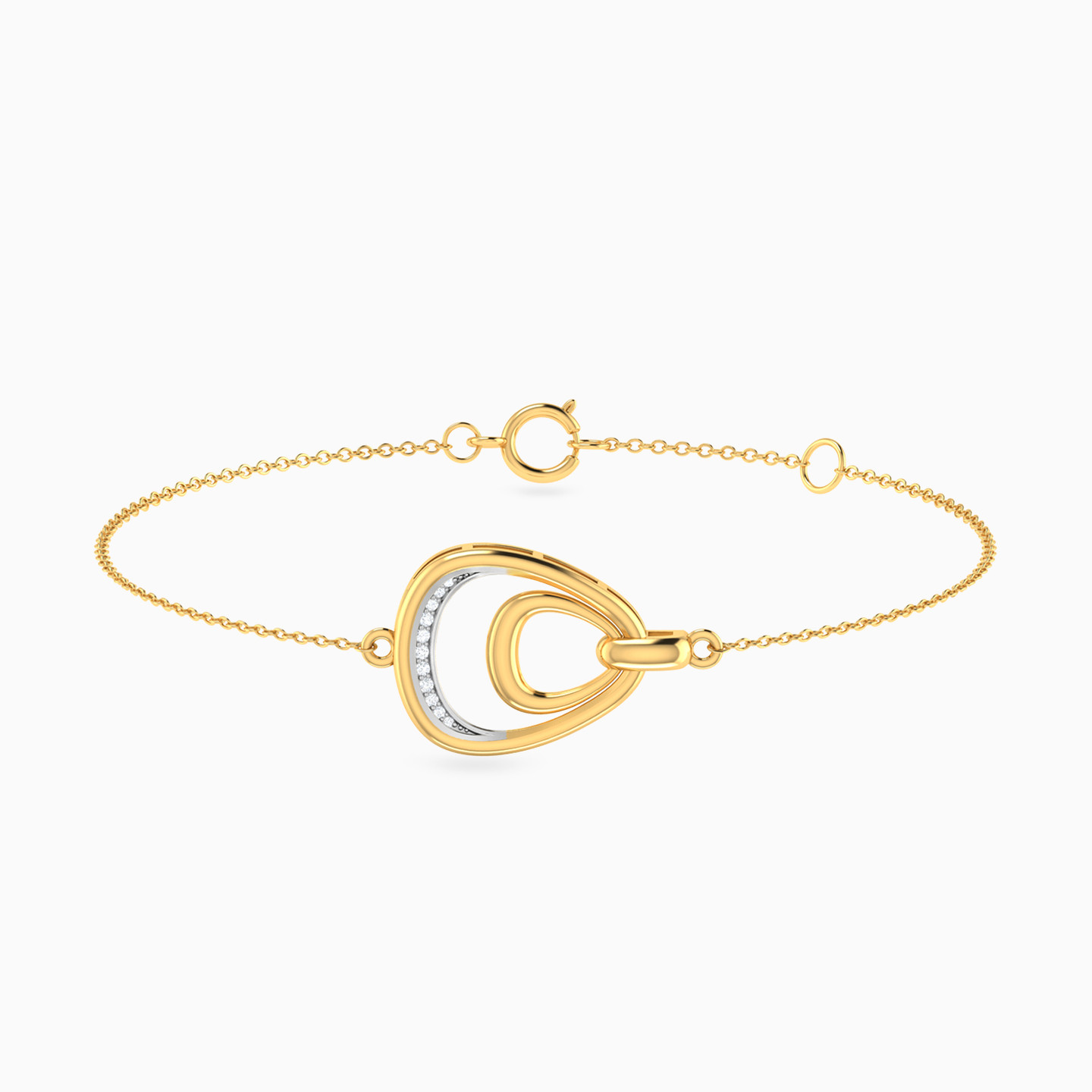 Pear Shaped Diamond Chain Bracelet in 18K Gold