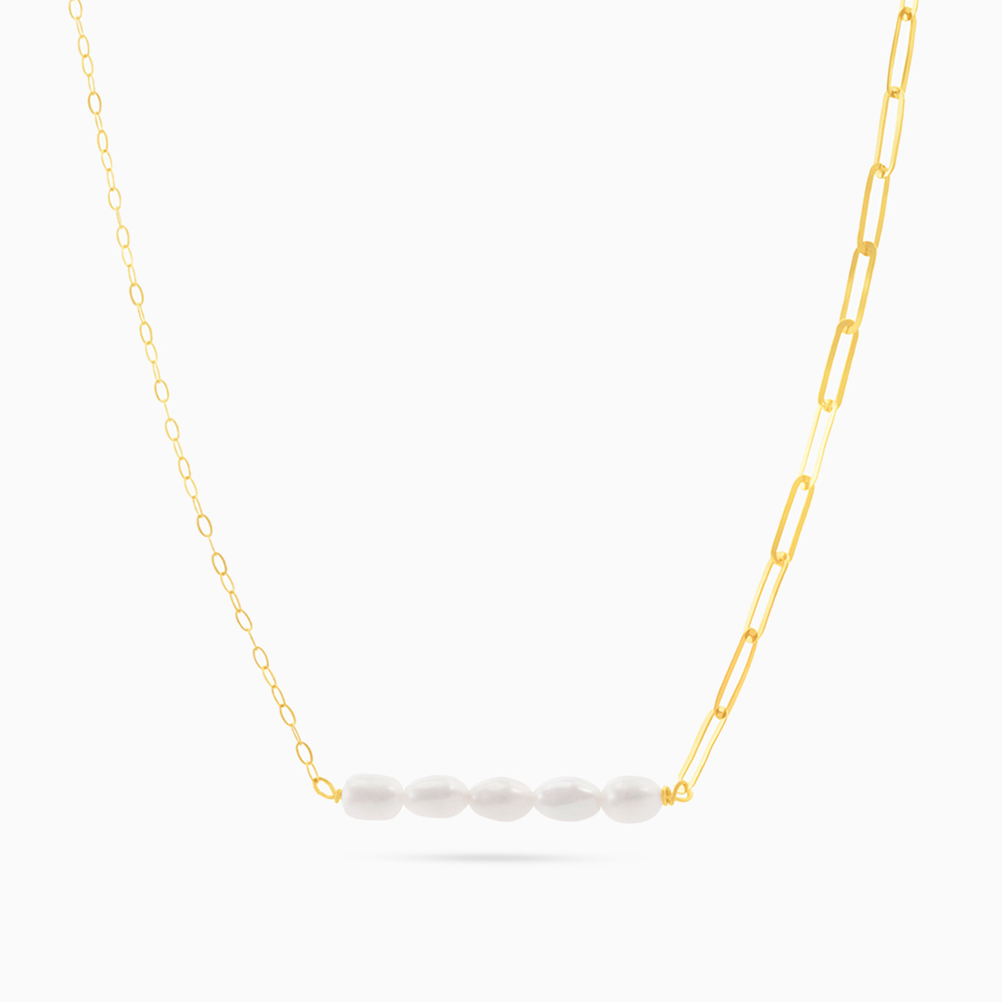 Links Pearl Necklace in 18K Gold Links Pearl Necklace in 18K Gold