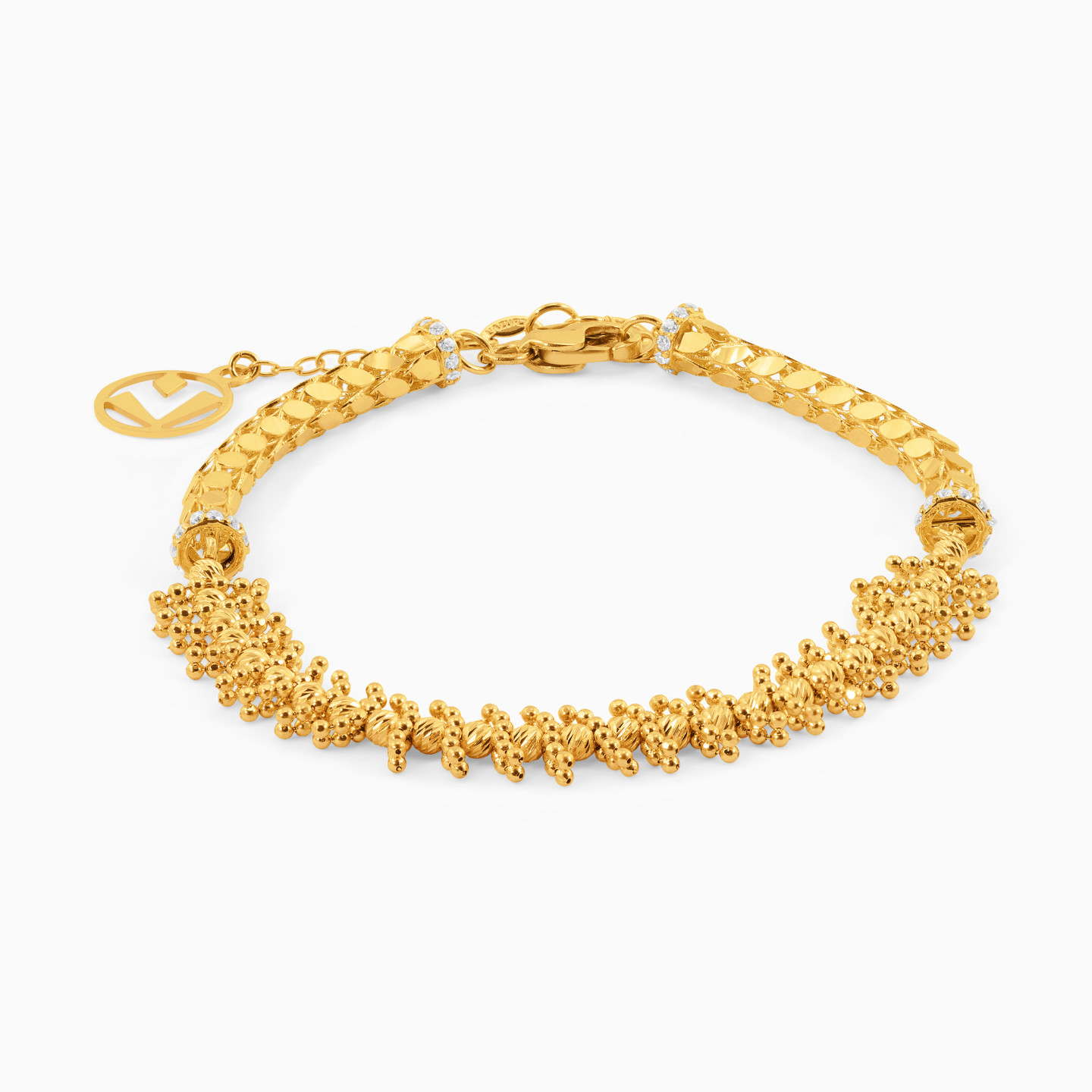Beaded Chain Bracelet in 21K Gold Beaded Chain Bracelet in 21K Gold