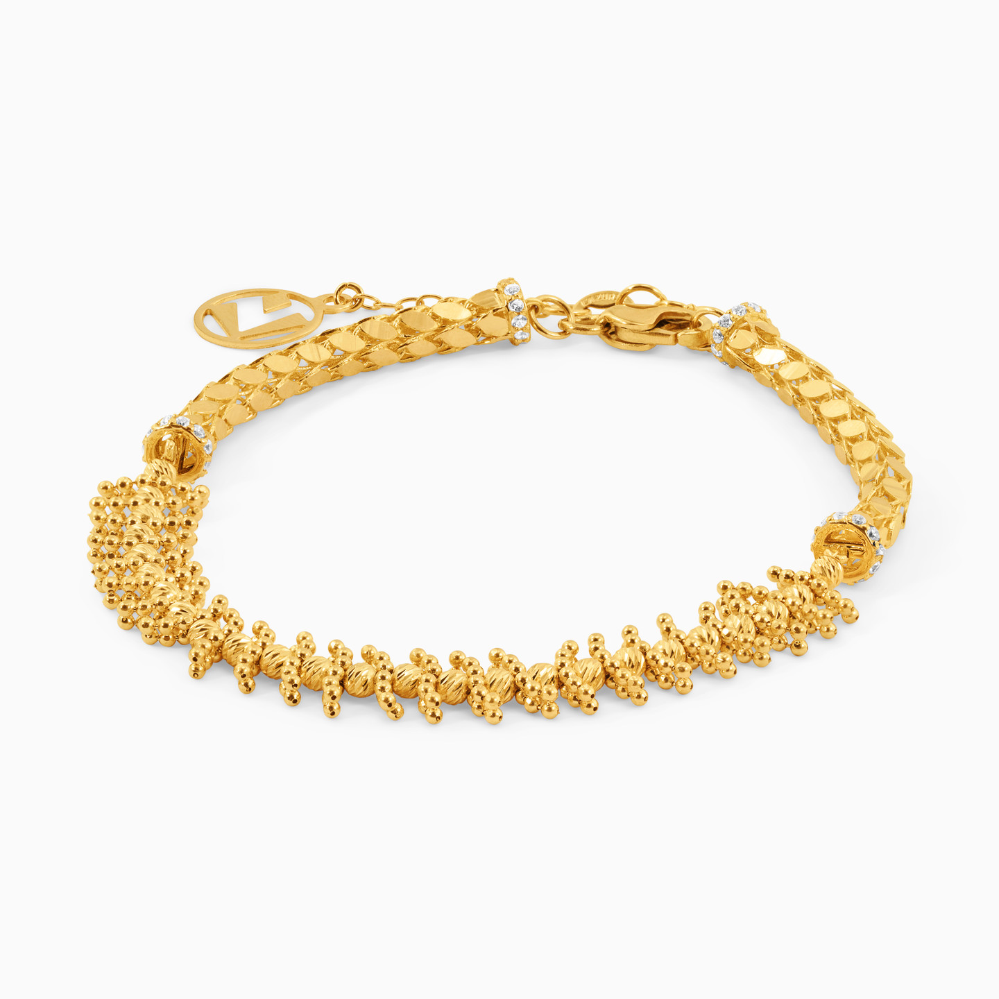 Beaded Chain Bracelet in 21K Gold - 2 Beaded Chain Bracelet in 21K Gold - 2