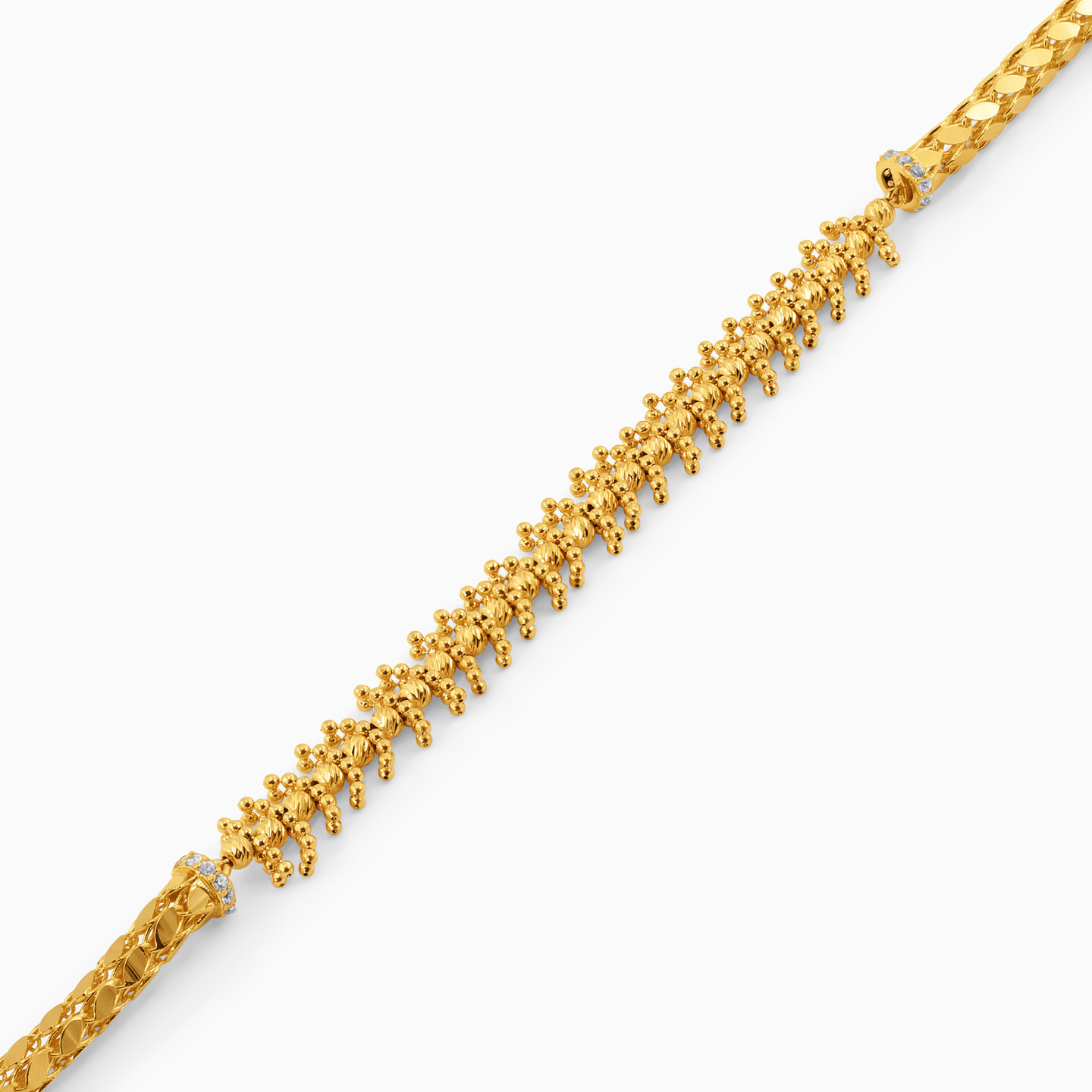 Beaded Chain Bracelet in 21K Gold - 3 Beaded Chain Bracelet in 21K Gold - 3