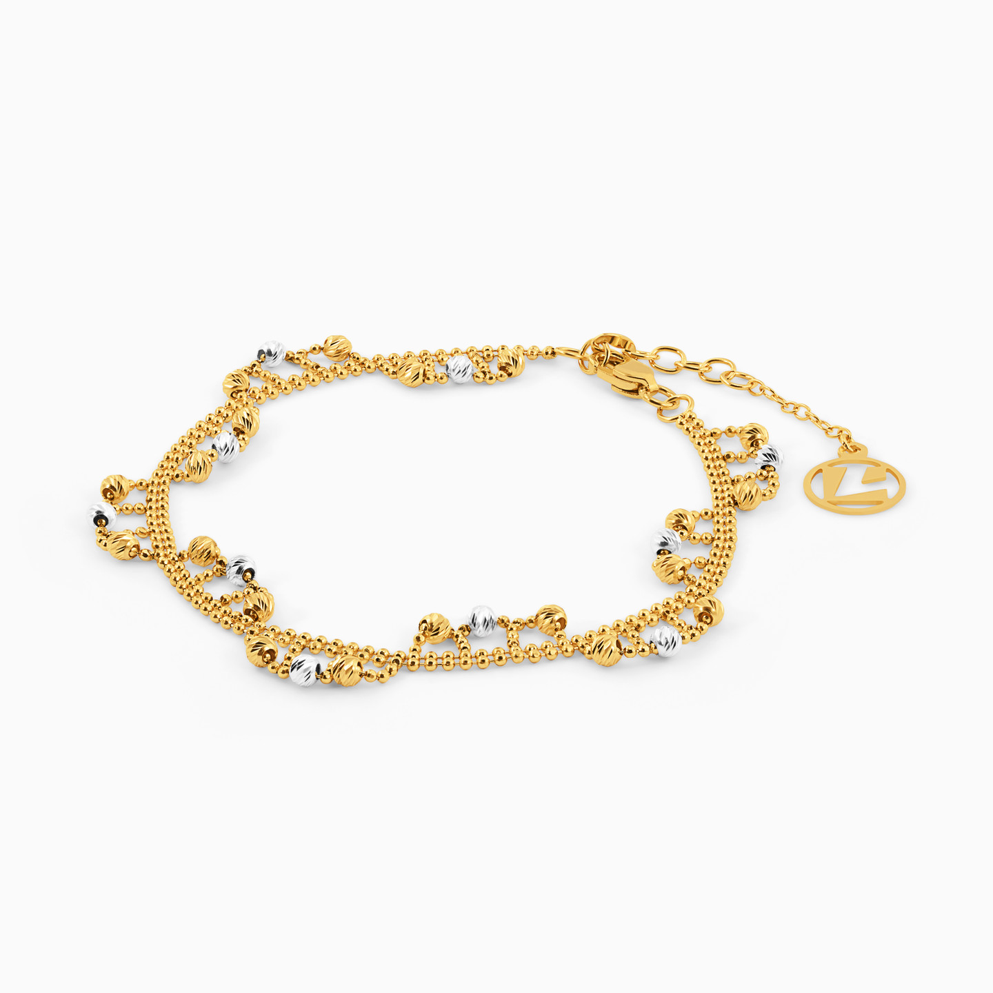 Beaded Chain Bracelet in 21K Gold - 2 Beaded Chain Bracelet in 21K Gold - 2