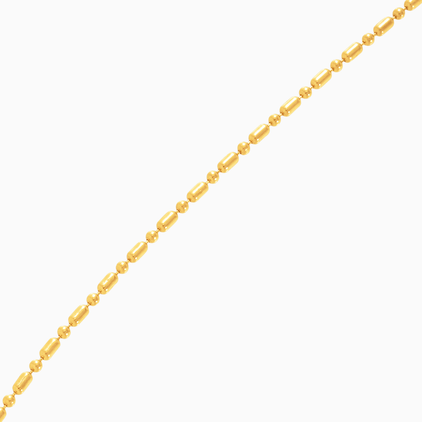 سلسلة ذهب خرز عيار 18 قيراط - 2 سلسلة ذهب خرز عيار 18 قيراط - 2
