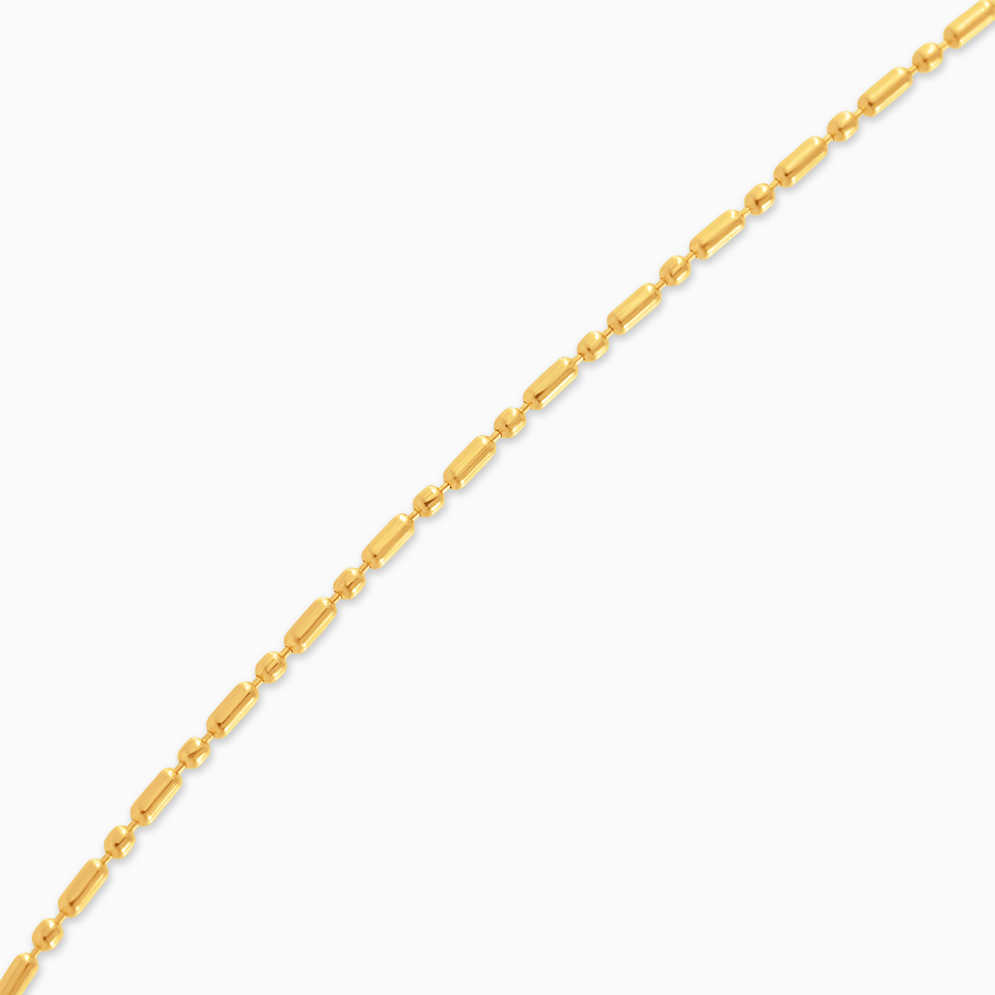 سلسلة ذهب خرز عيار 18 قيراط - 2 سلسلة ذهب خرز عيار 18 قيراط - 2